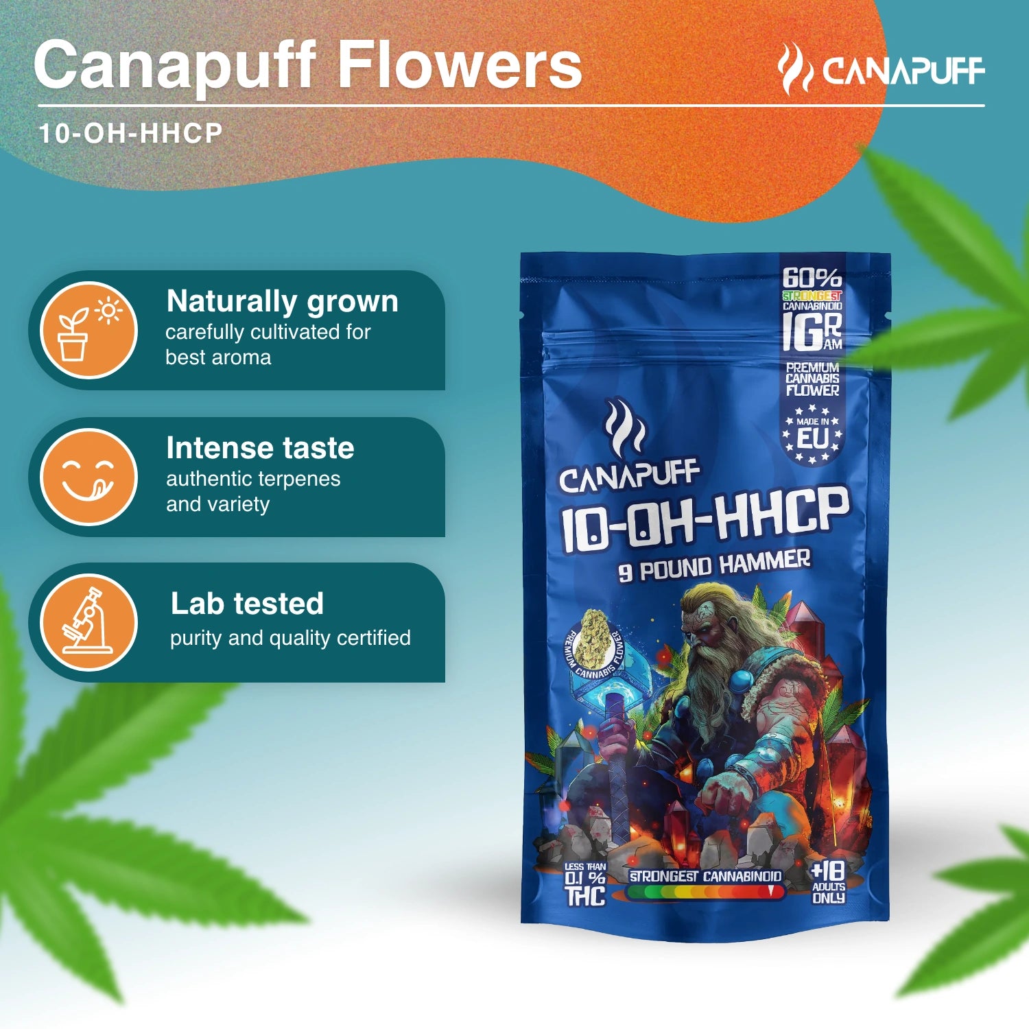 9 Pound Hammer 60% - 10-OH-HHCP Blüten - Canapuff