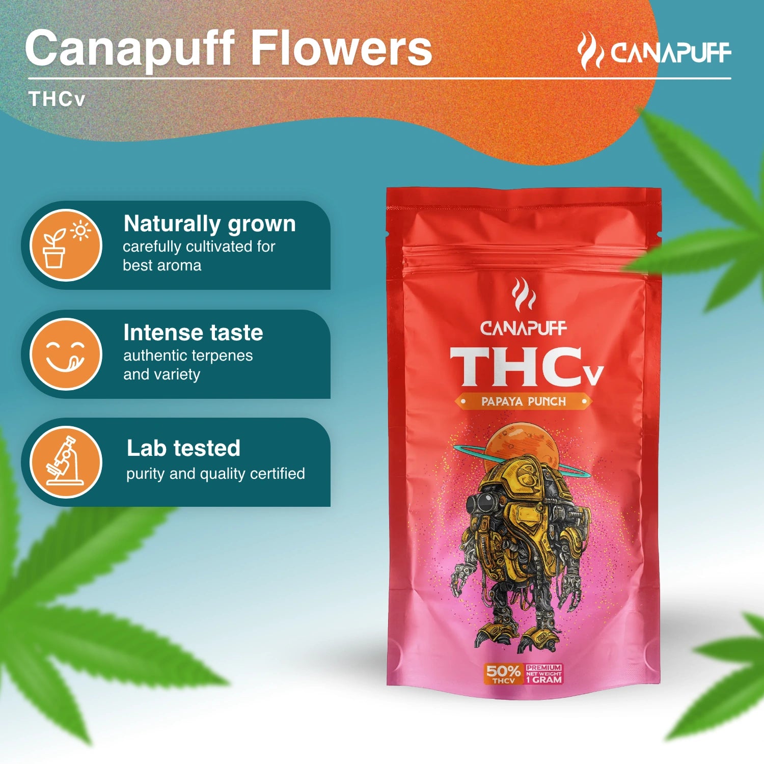 Papaya Punch 50% - THCv Blüten - Canapuff
