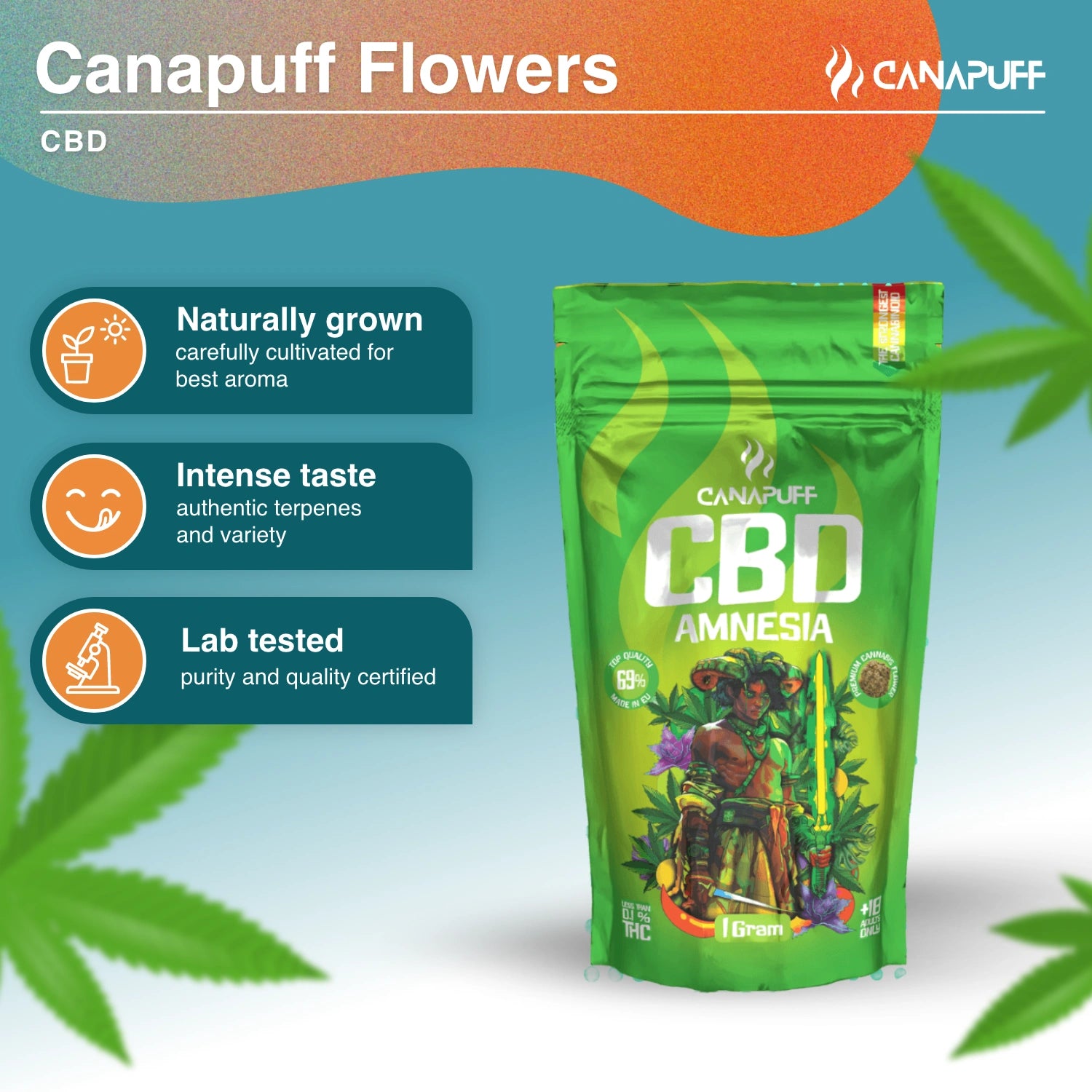 Amnesia 69% - CBD Blüten - Canapuff