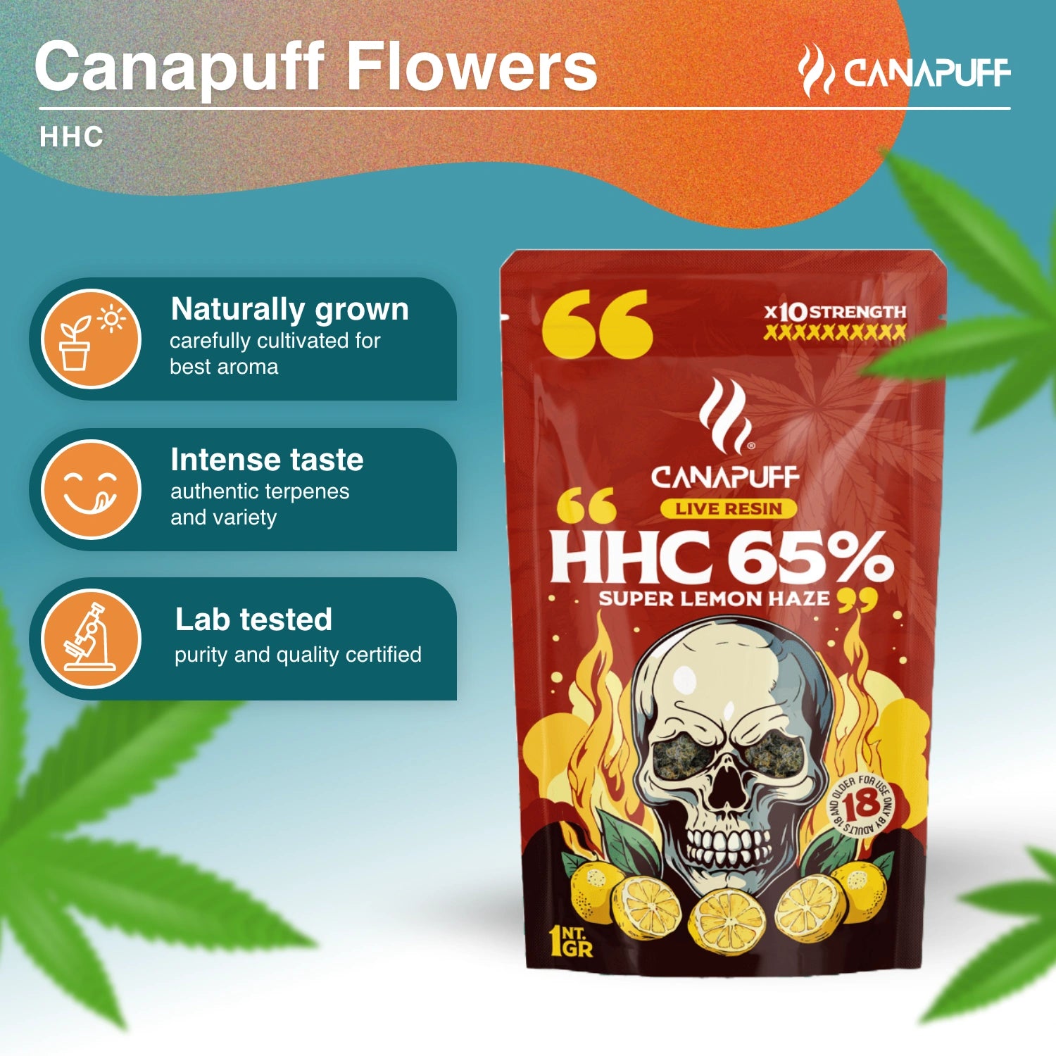 Super Lemon Haze 65% - HHC Blüten - CanaPuff