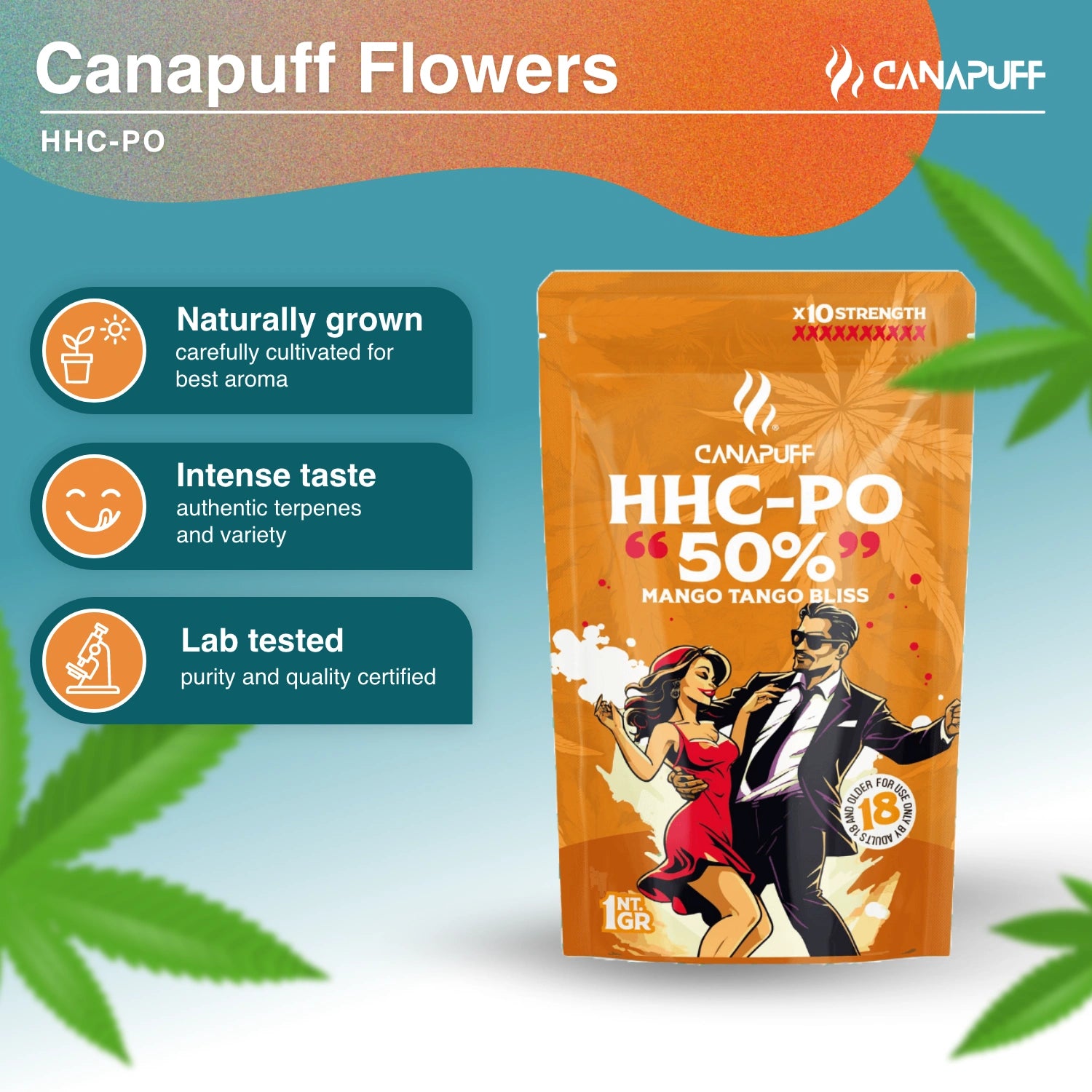 Mango Tango Bliss 50% - HHCPO Flowers - CanaPuff