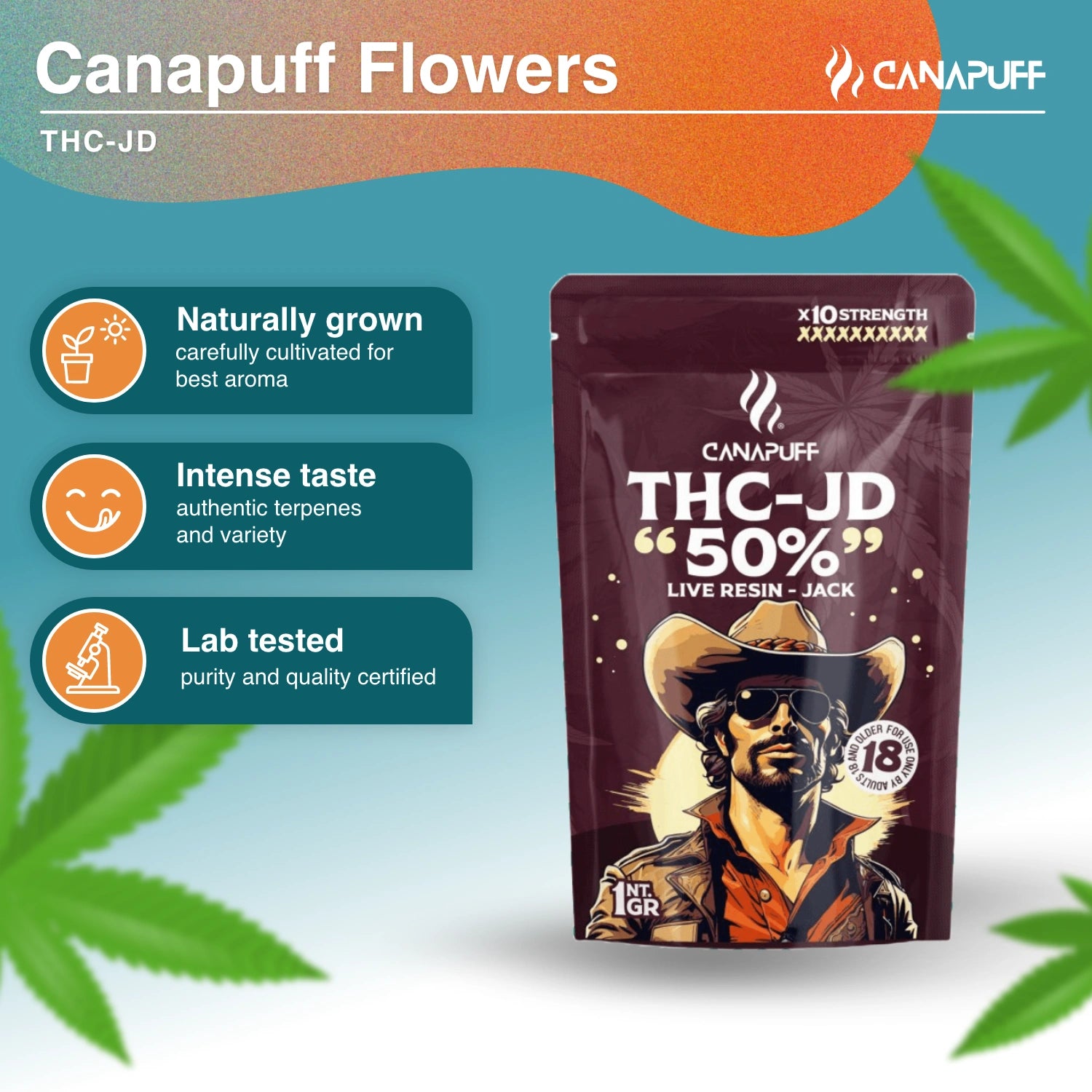 Jack 50% - THC-JD Blüten - Canapuff