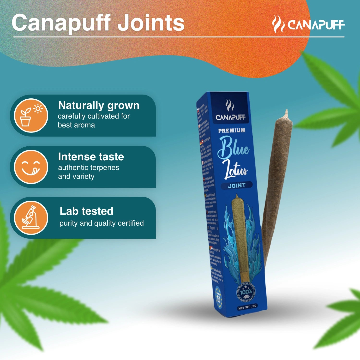 Canapuff Blue Lotus Joint 2g - Canapuff
