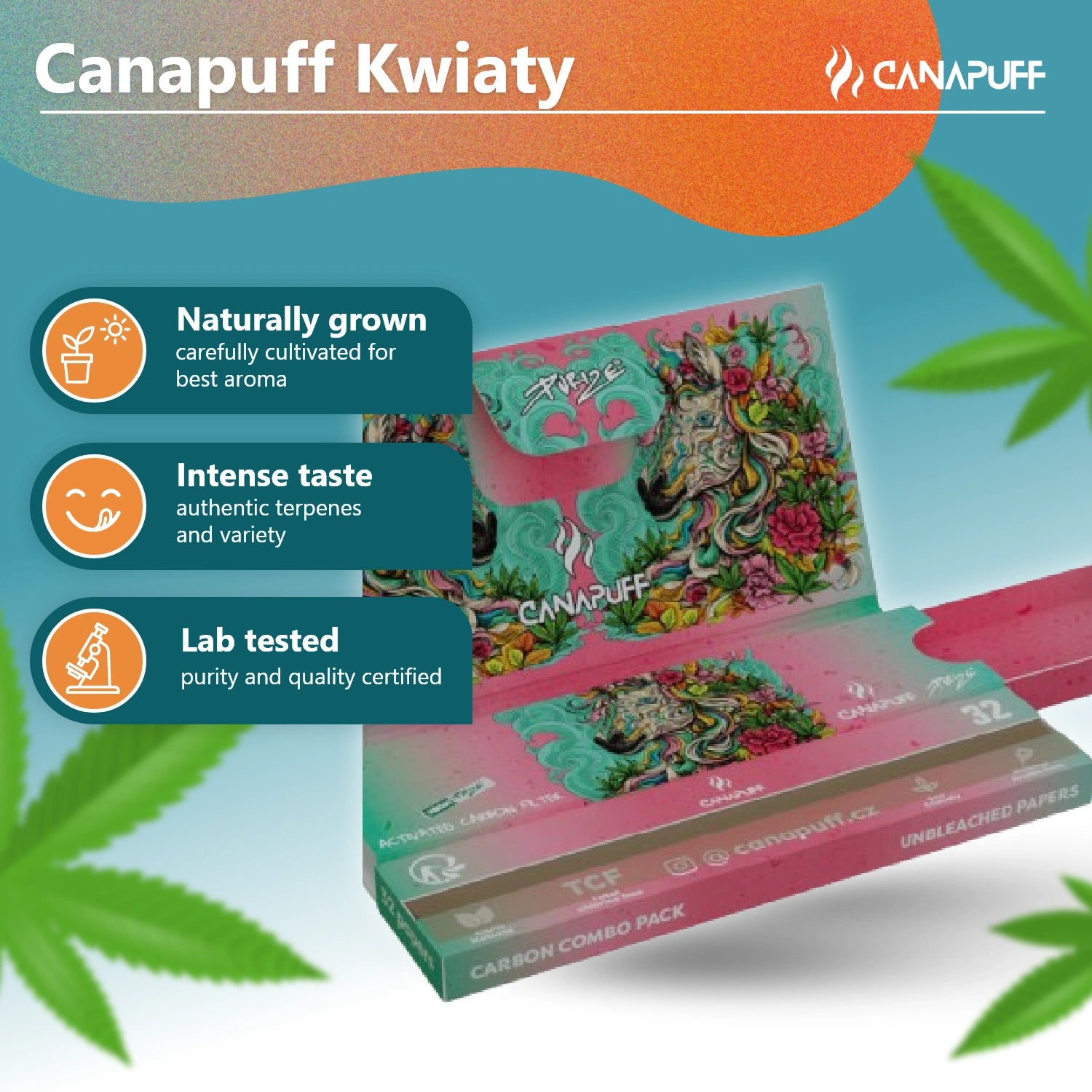 Canapuff Rolling Papers - Carbon Kombi-Pack - Unicorn Piss
