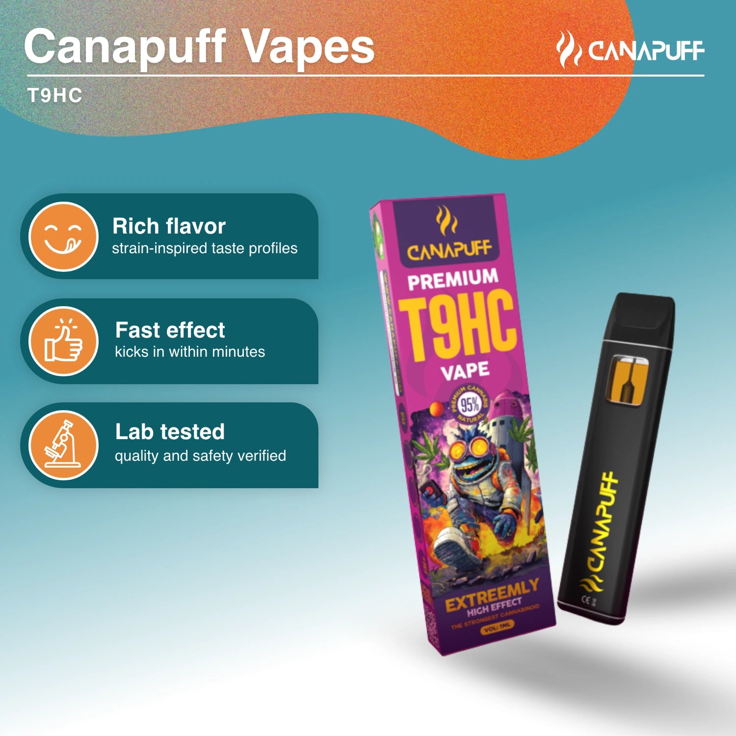 Extrem 95% T9HC – Vape – 1ml - Canapuff