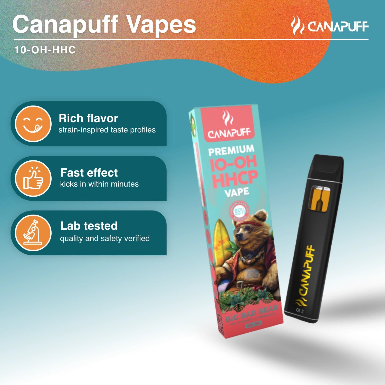 Big Bad Bear 95% 10-OH-HHCP - Vape - 1ml - Canapuff