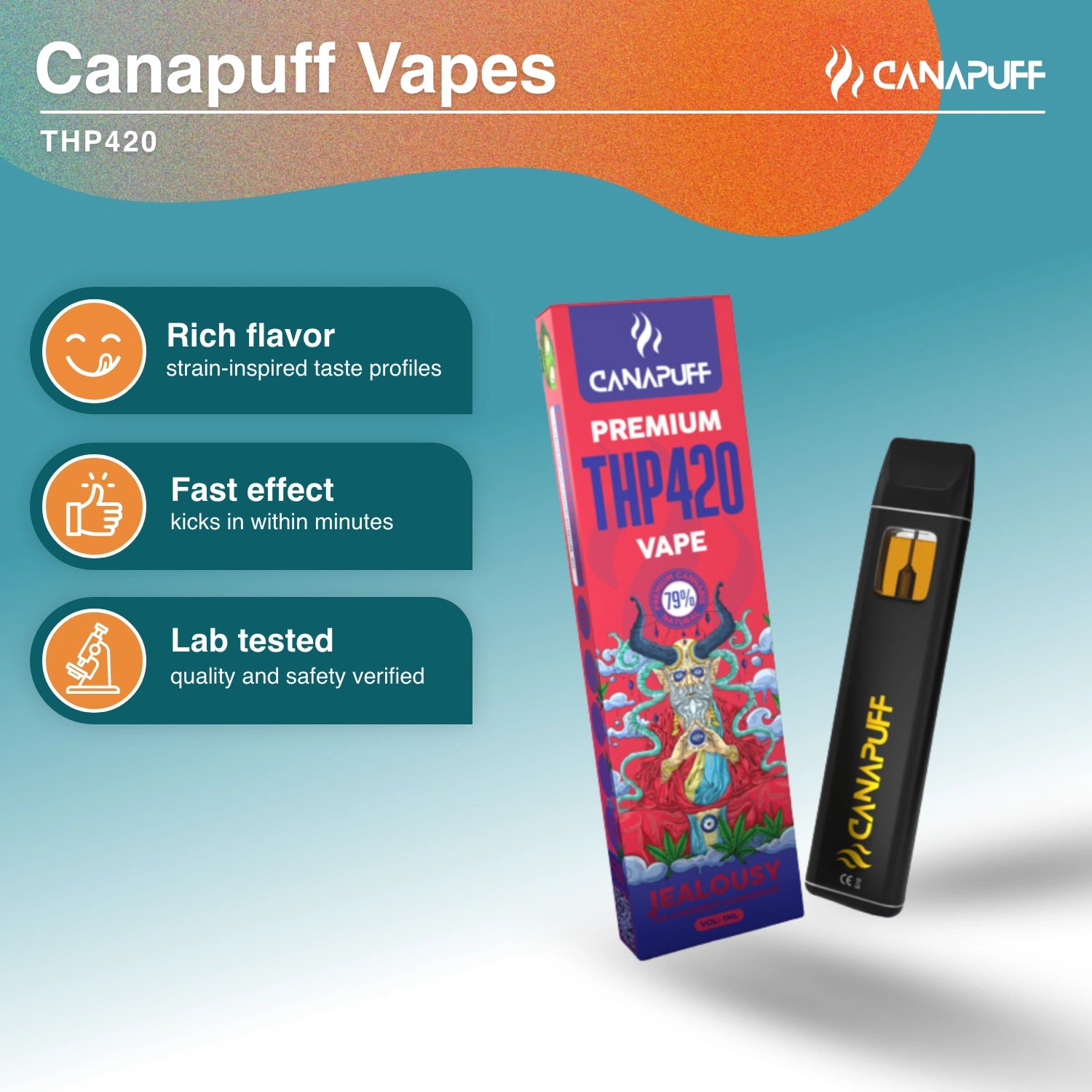 Jealousy 79% THP420 - Vape - 1ml - CanaPuff