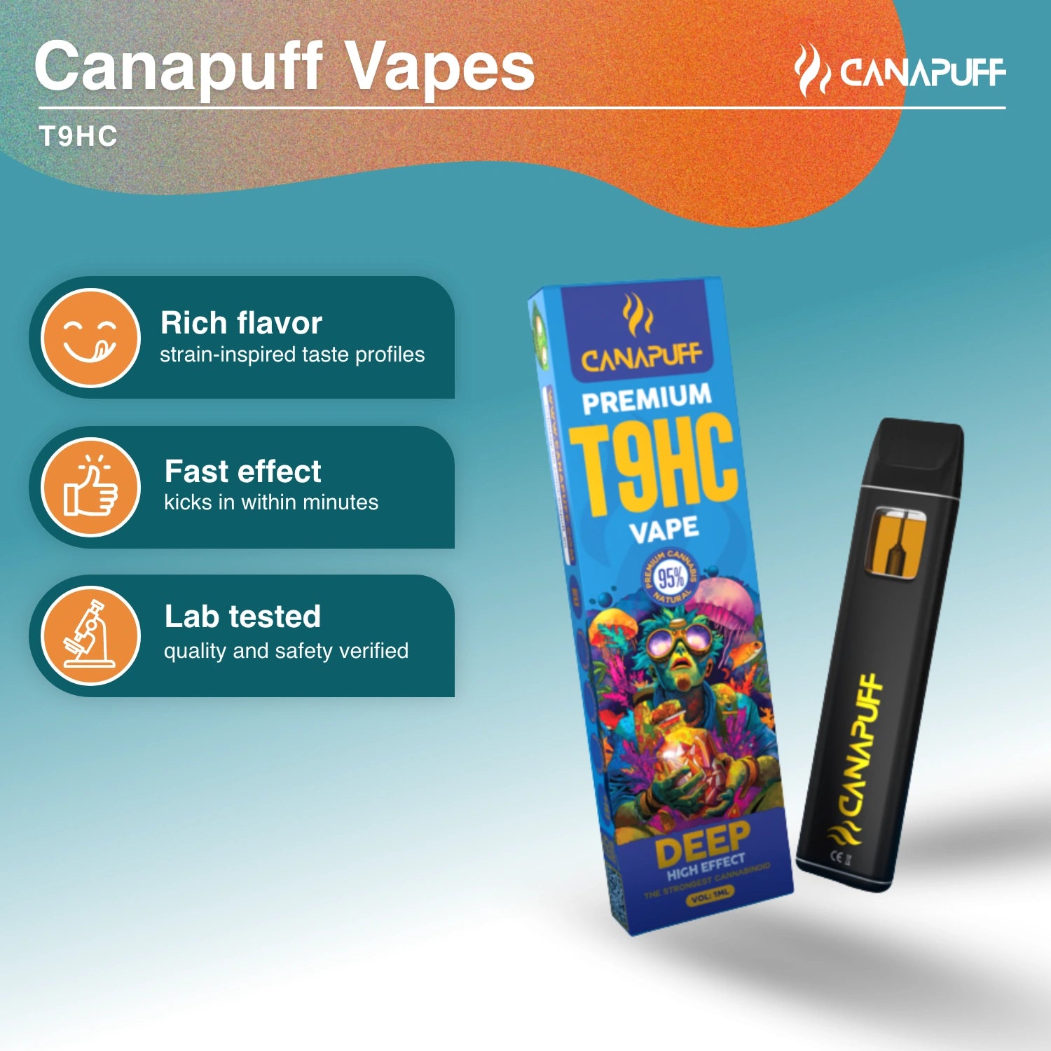 Deep 95% T9HC – Vape – 1ml - Canapuff