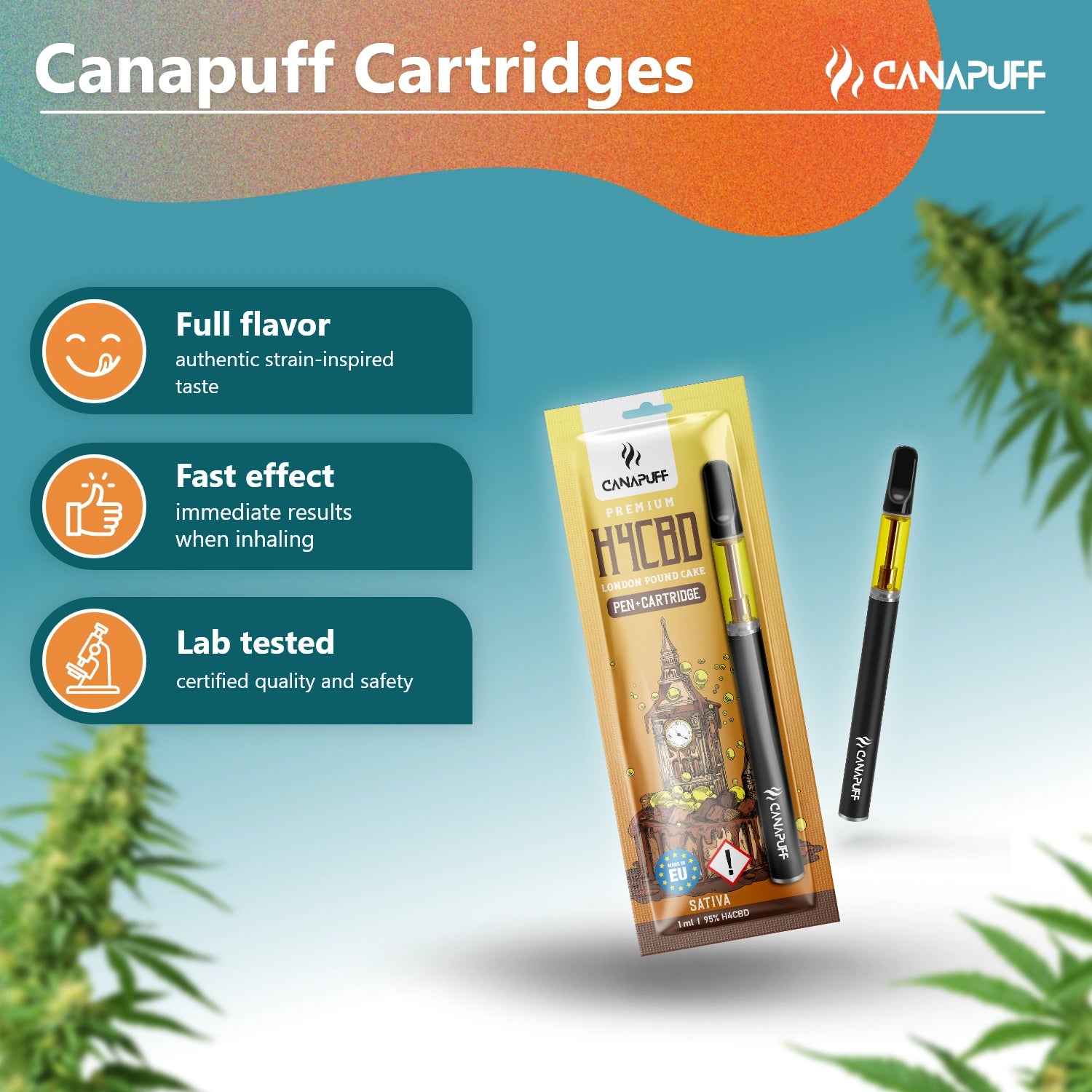 H4CBD Pen+Cartridge London Pound Cake 95%