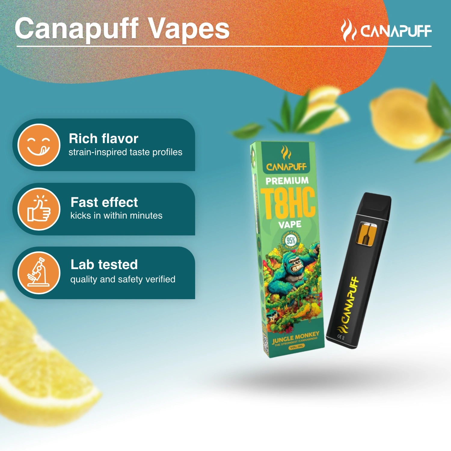 T8HC Vape Jungle Monkey 95 % 1 ml