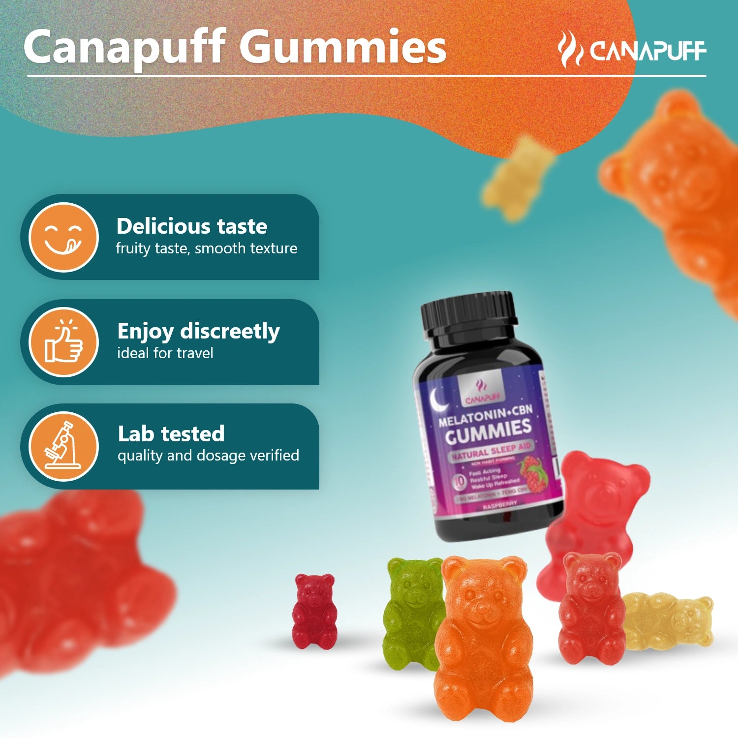 Melatonin+CBN Gummibärchen Himbeere