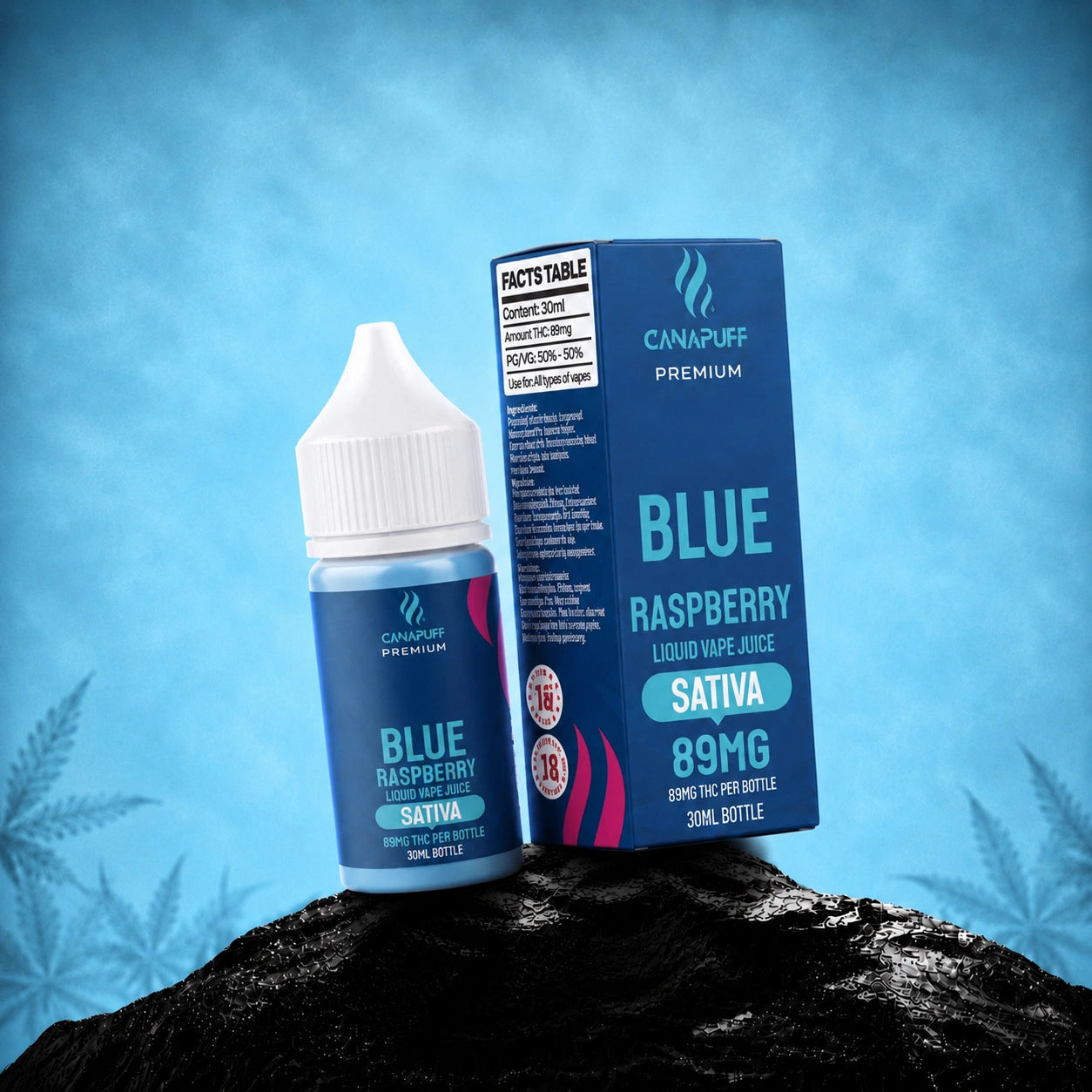 THC Liquid Blaue Himbeere 89 mg 30 ml