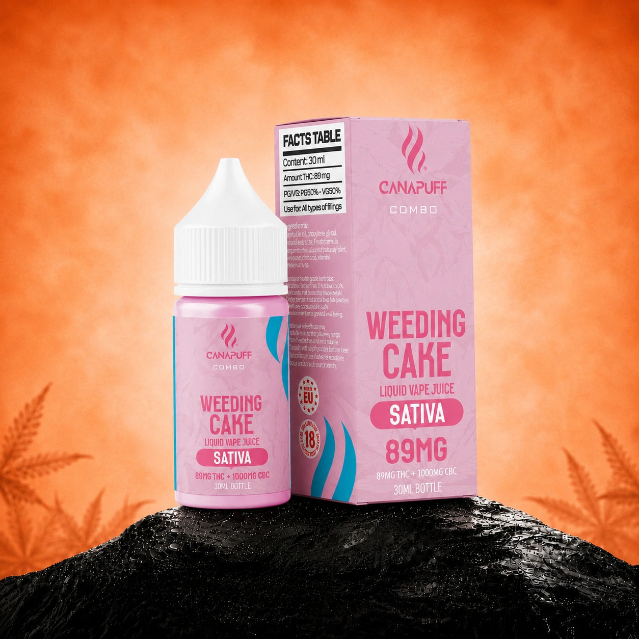 THC Liquid 89 mg 1000 mg CBC Weeding Cake 30 ml