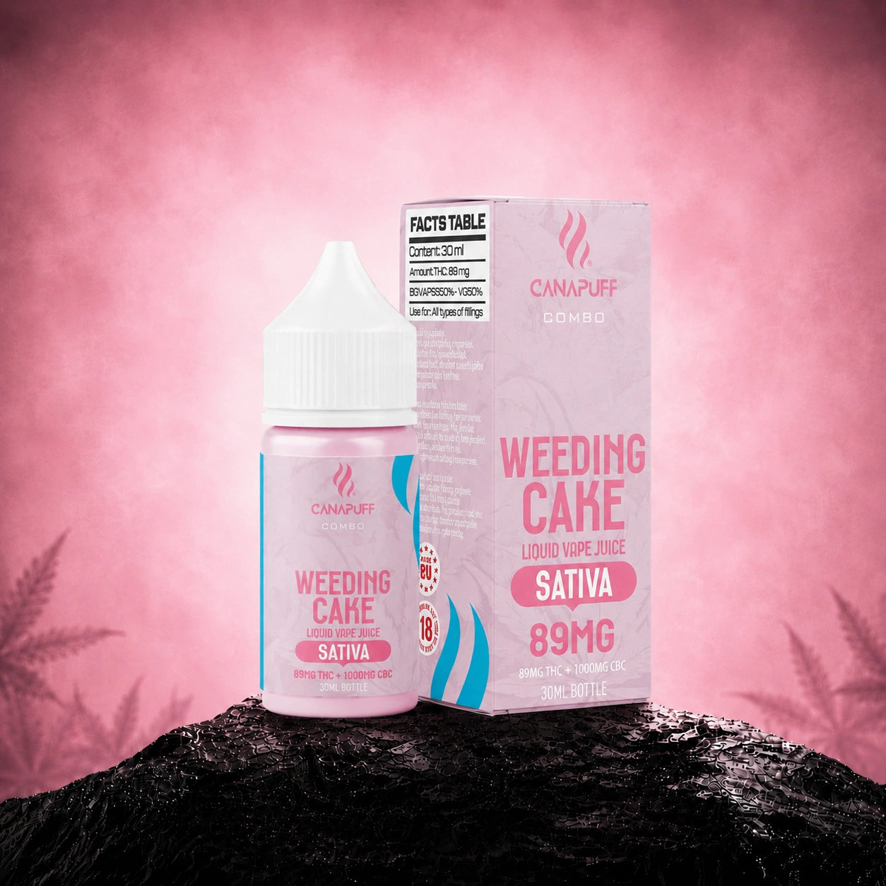 THC Liquid 89 mg 1000 mg CBC Weeding Cake 30 ml