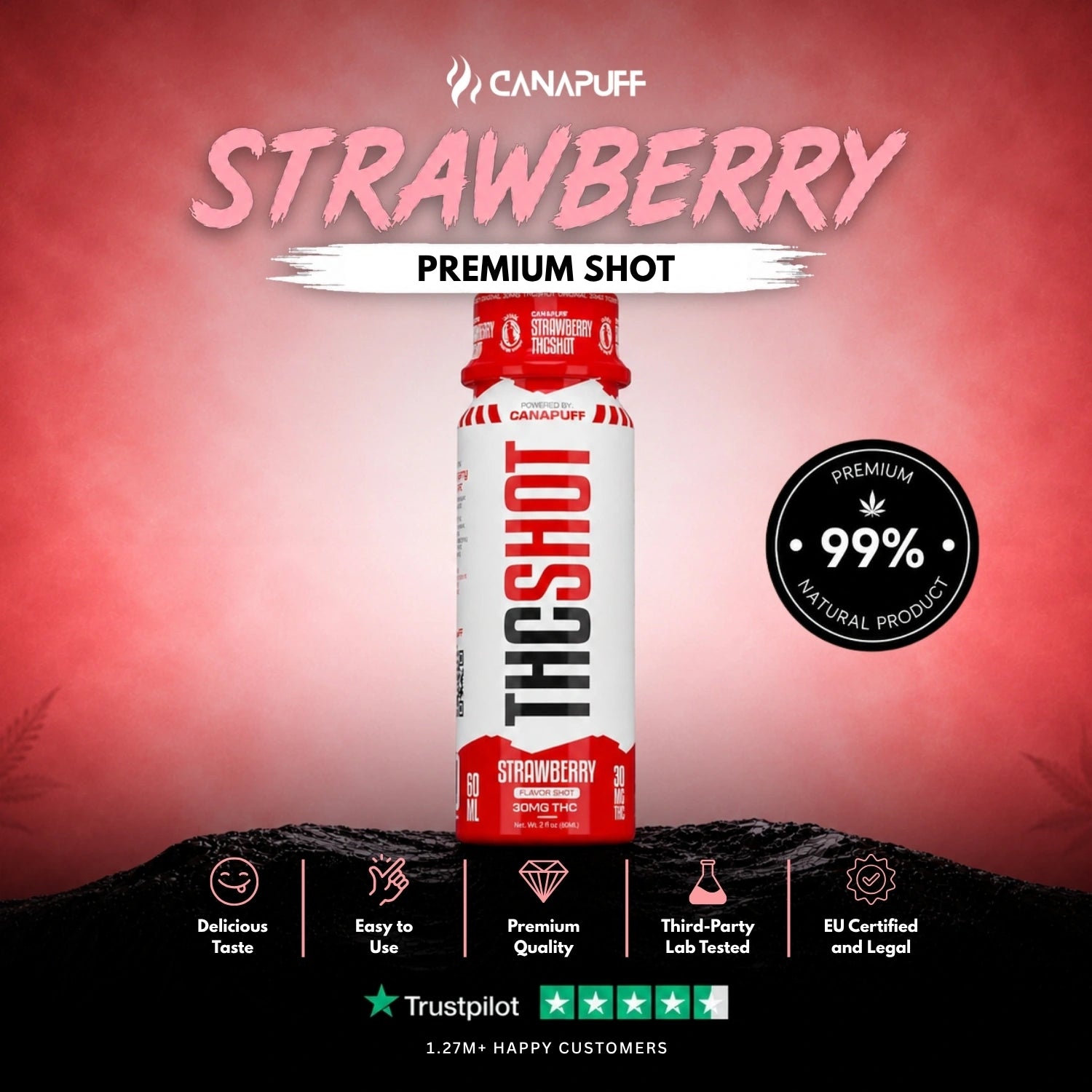 THC Shot Strawberry 60 ml
