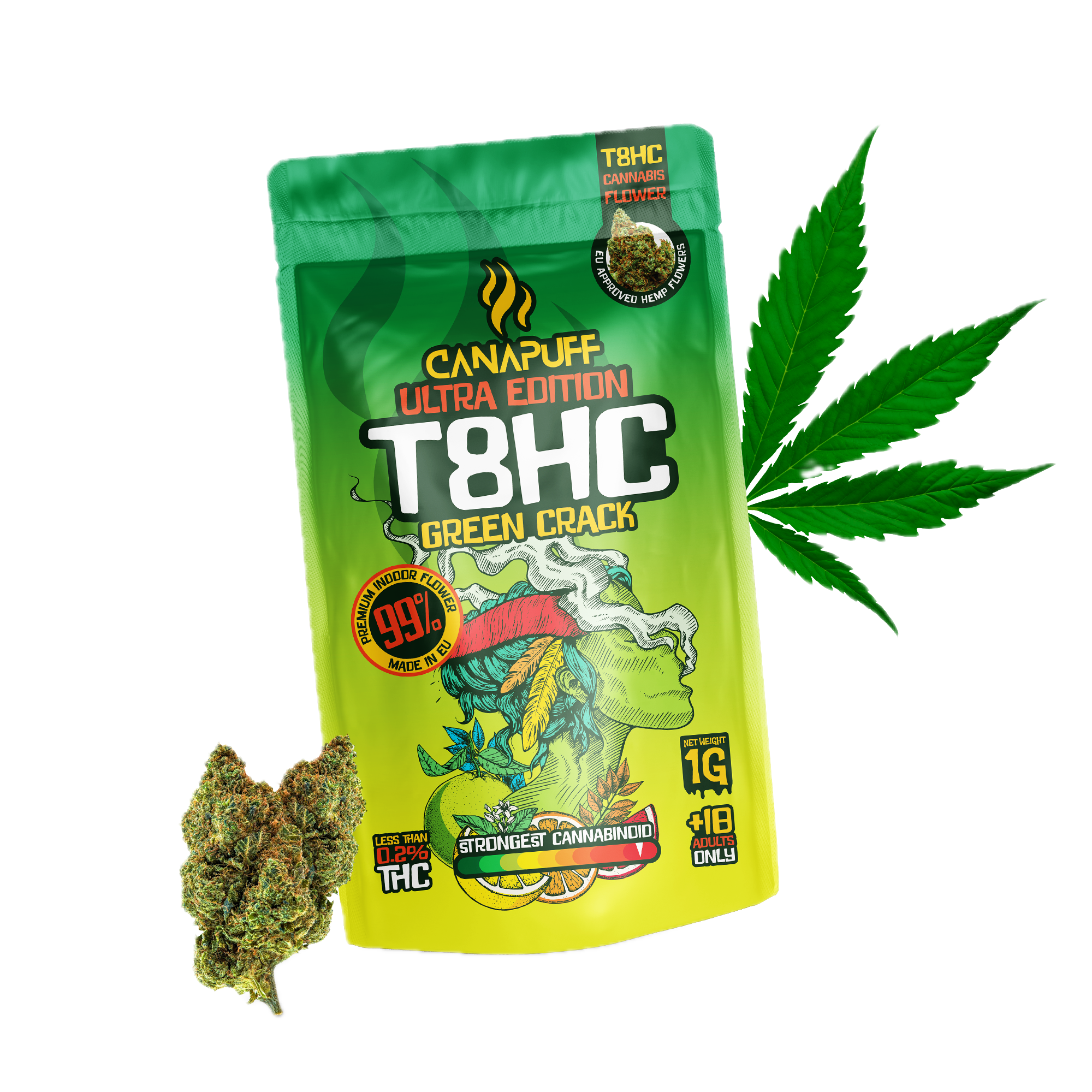 T8HC Blüten Green Crack Ultra Edition 99%