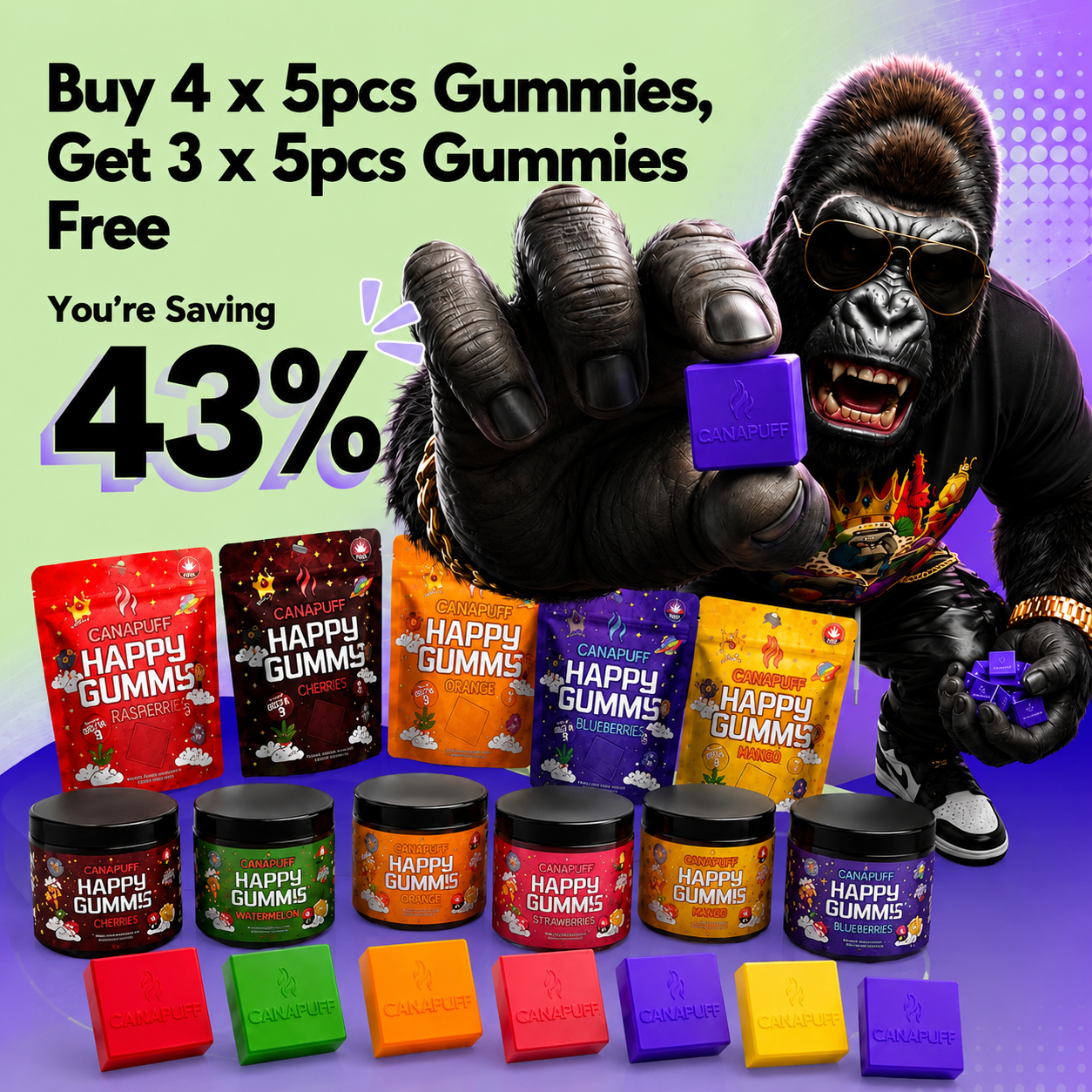 Gummies Set: 4 kaufen, 3 gratis