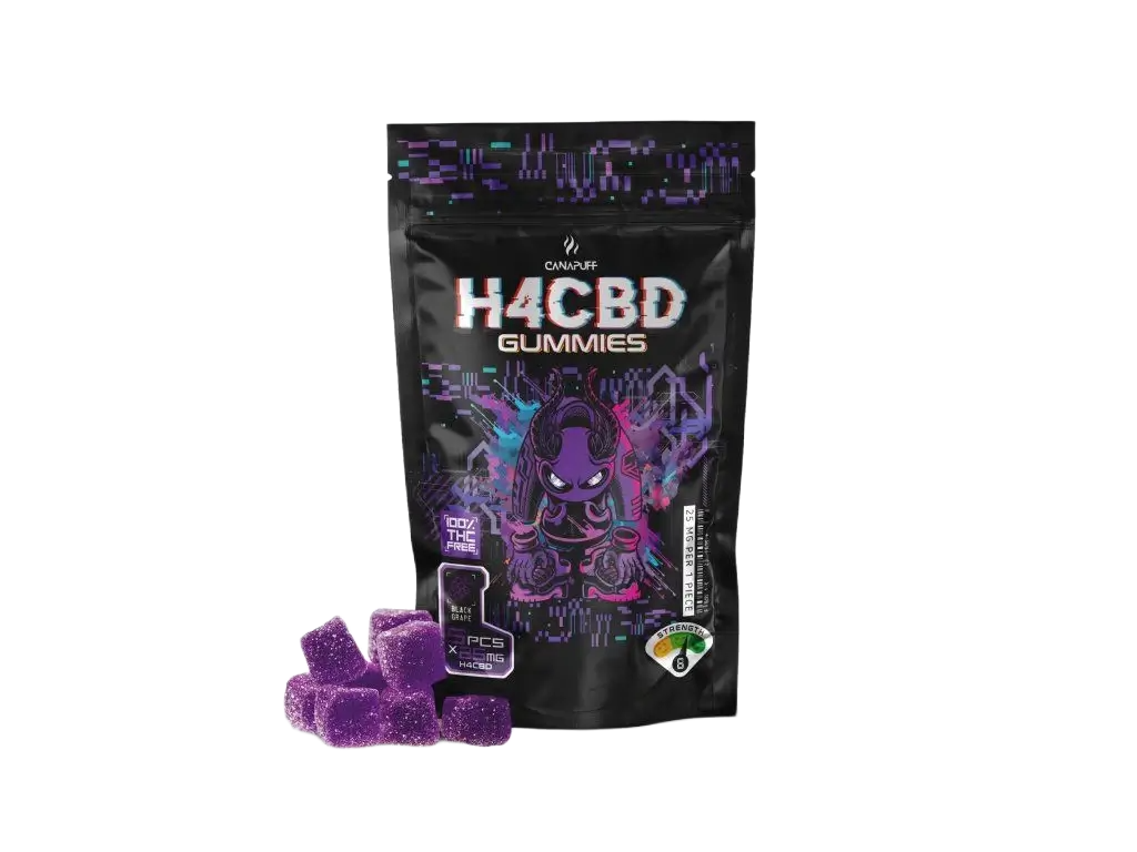 H4CBD Gummibärchen schwarze Traube