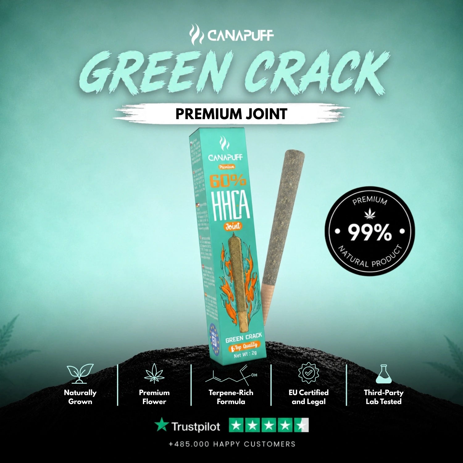HHC-A Joint Green Crack 60% 2g