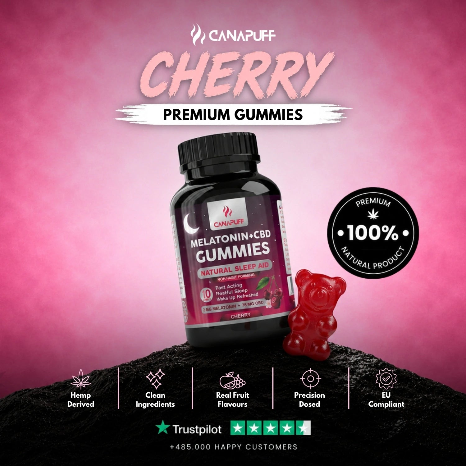 Melatonin+CBD Gummibärchen Kirsche