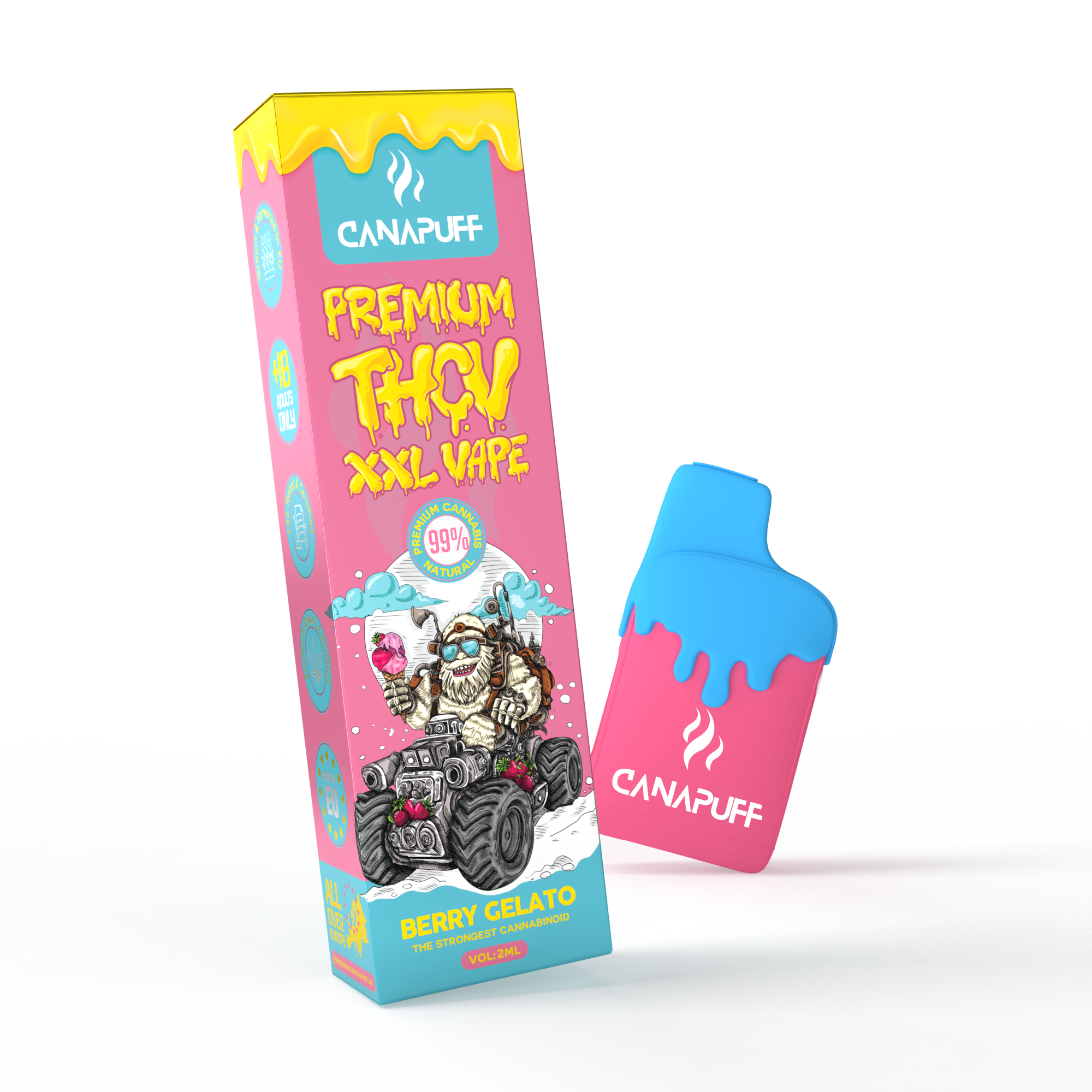 THCv Vape Berry Gelato 99 % 2 ml