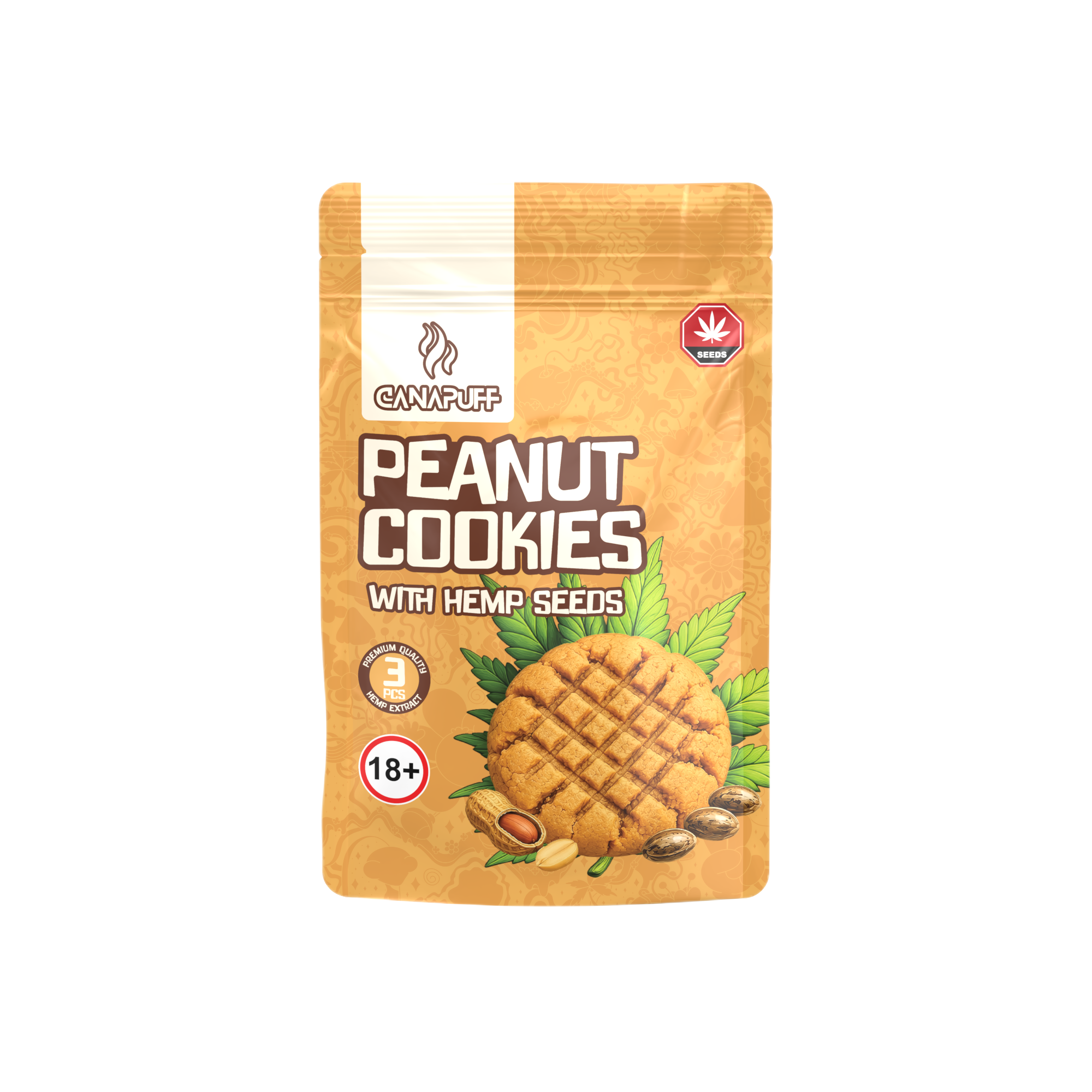 Peanut Cookies with hemp seeds