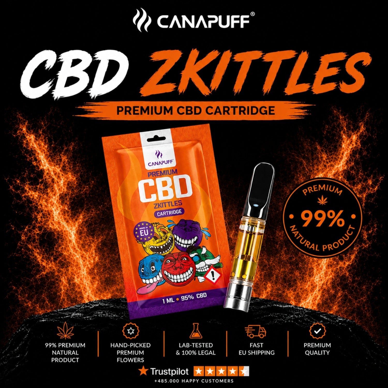 CBD Kartusche Zkittles 95%