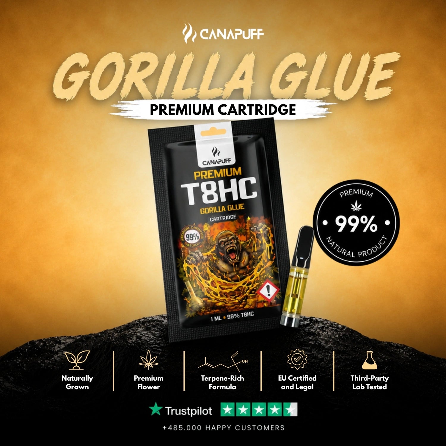 T8HC Kartusche Gorilla Glue 99%