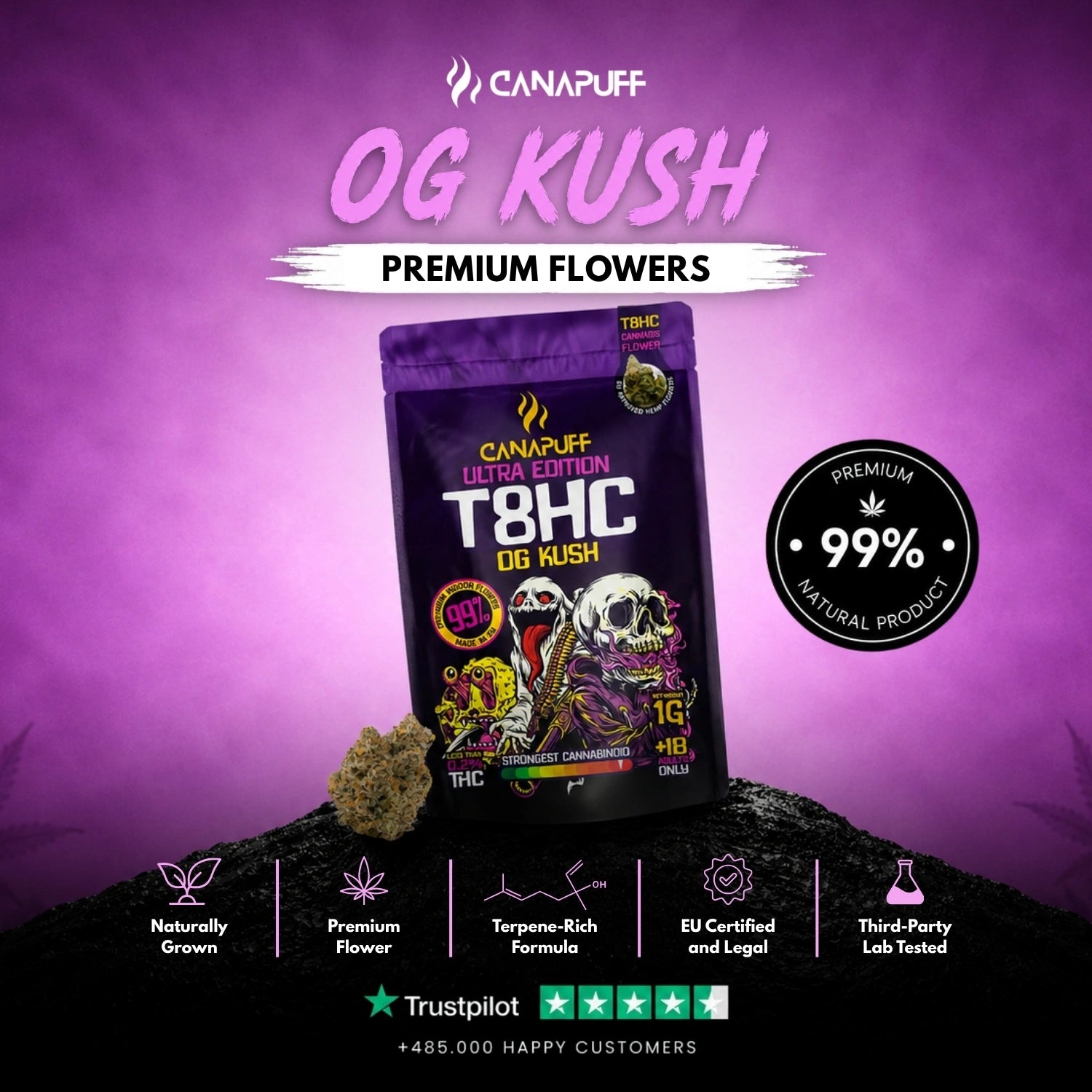 T8HC Blüten OG Kush Ultra Edition 99%