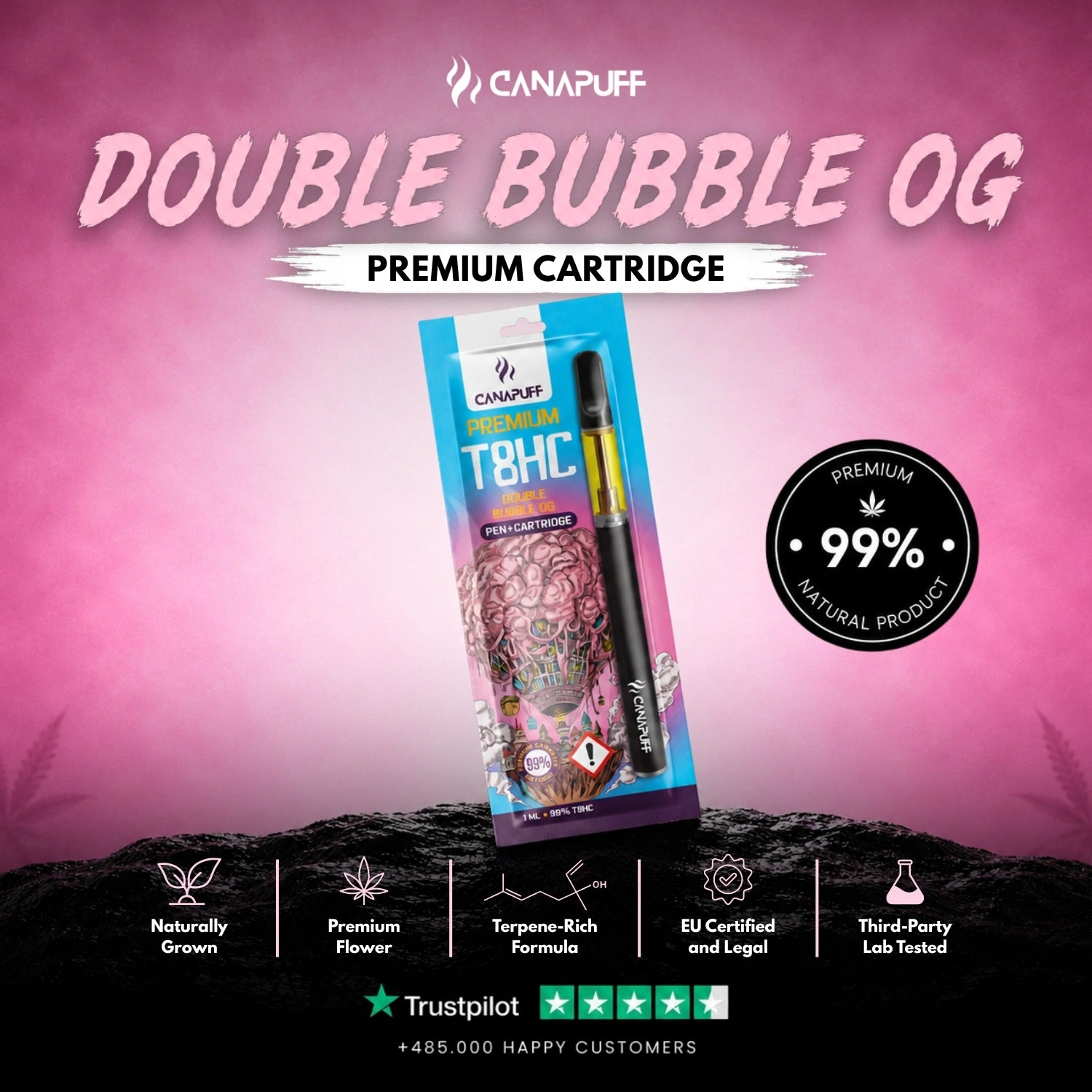 T8HC Pen+Kartusche Double Bubble 99%
