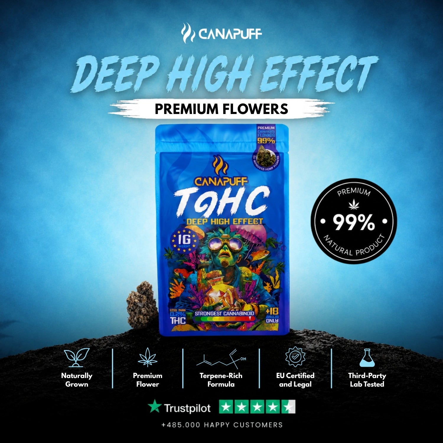 TⳊHC Flowers Deep 99%