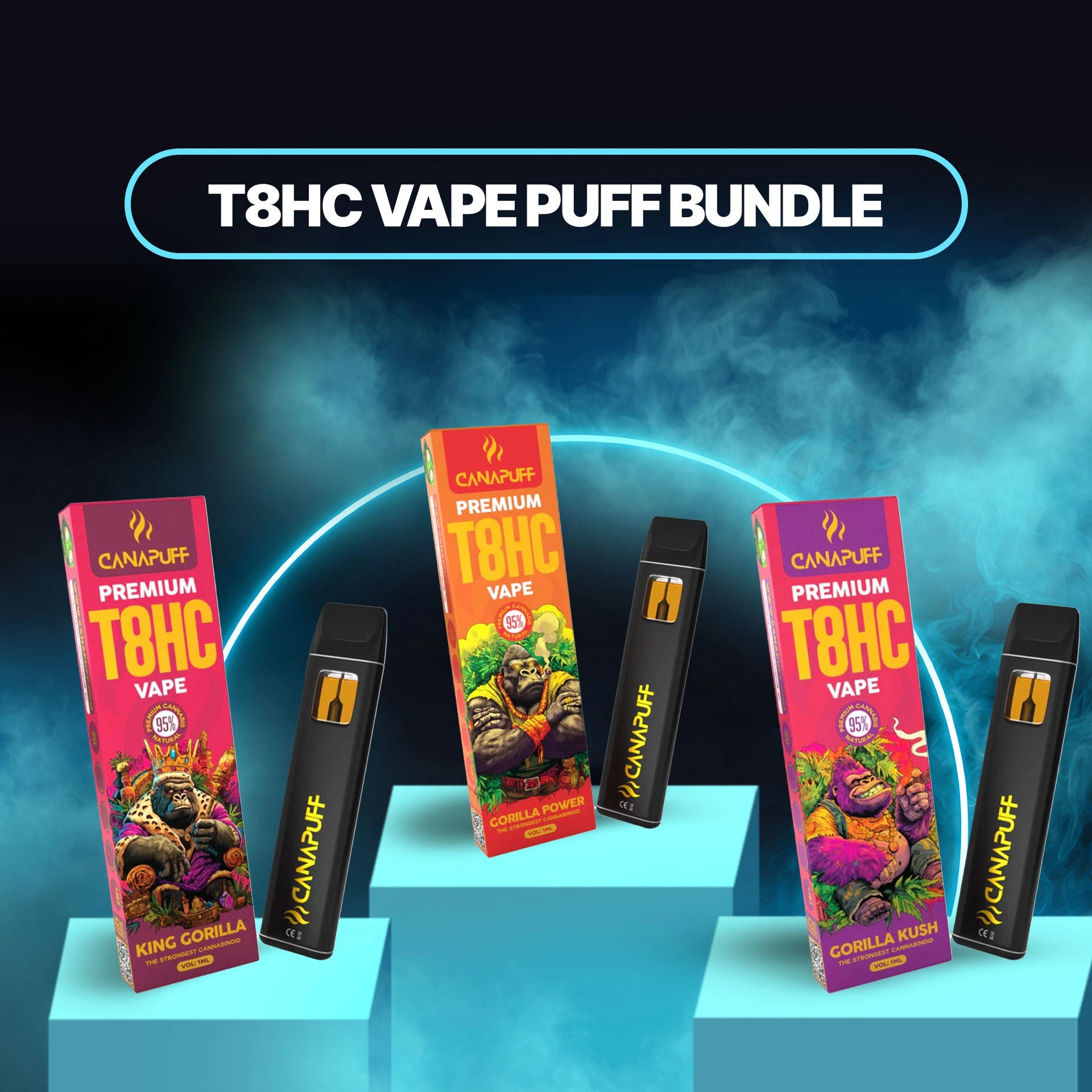 T8HC Vape Puff Bundle (3x1ml)
