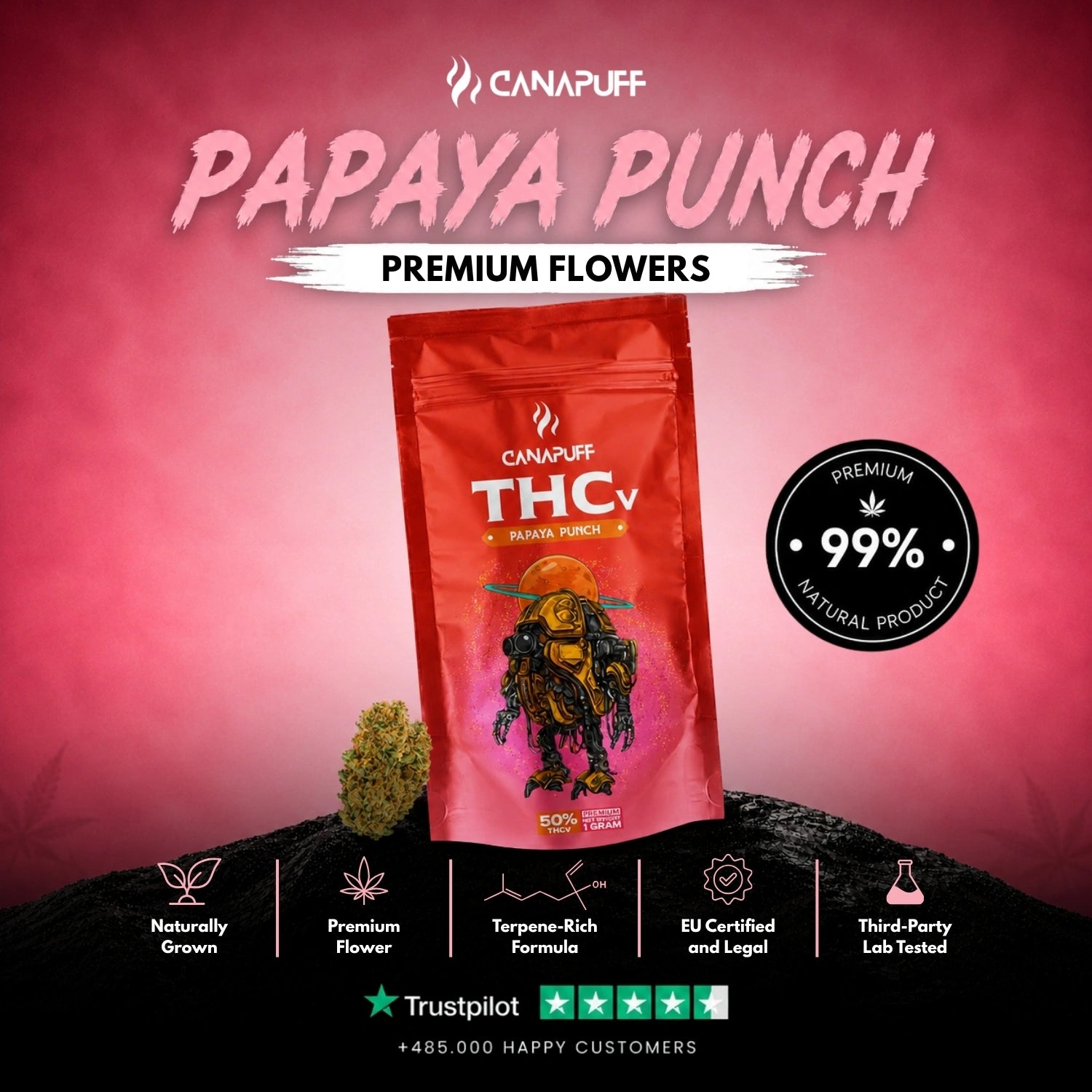 THCv Blüten Papaya Punch 50%