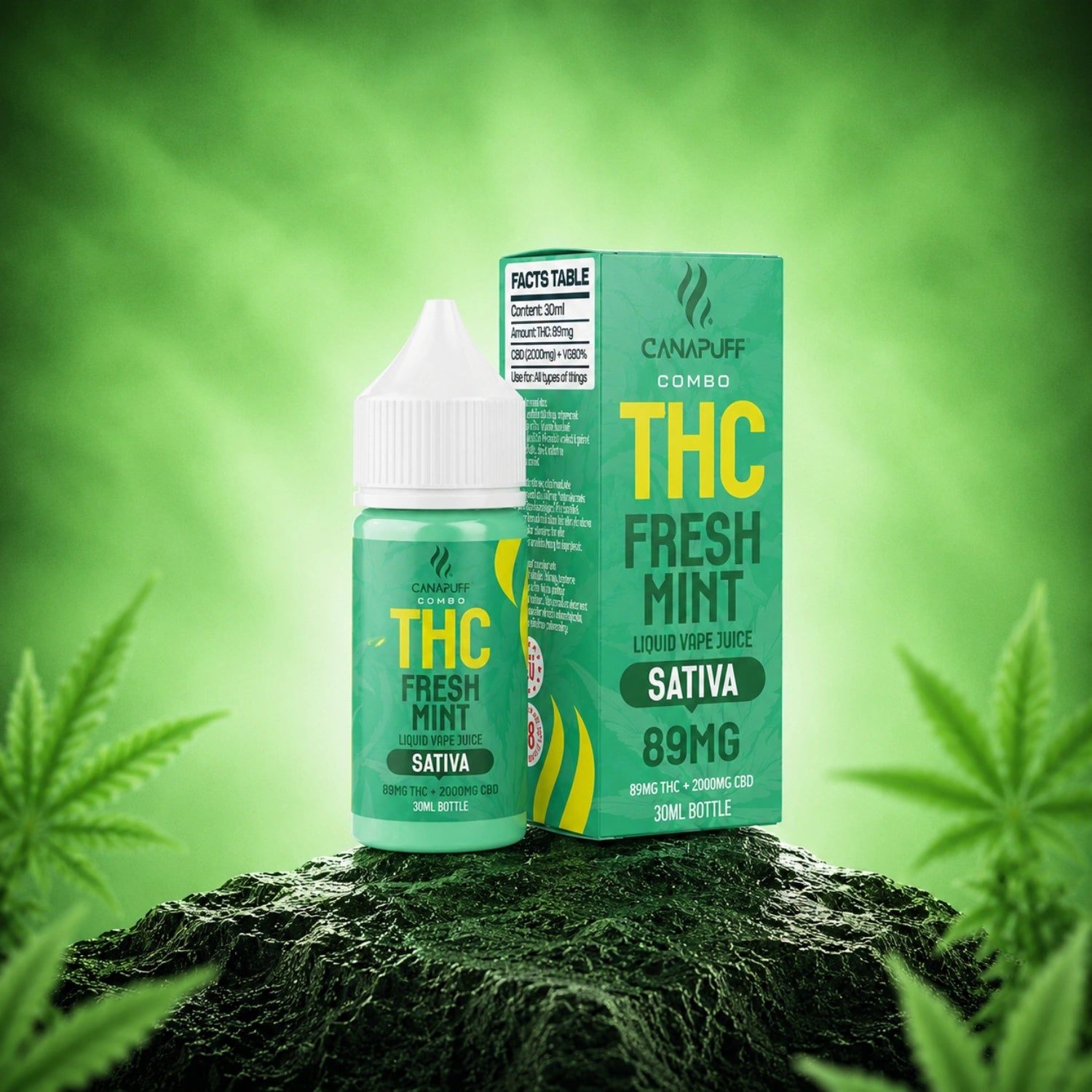 THC Liquid 89mg Fresh Mint, khler Geschmack & starke THC Liquid 89mg Fresh Mint, khler Geschmack & starke