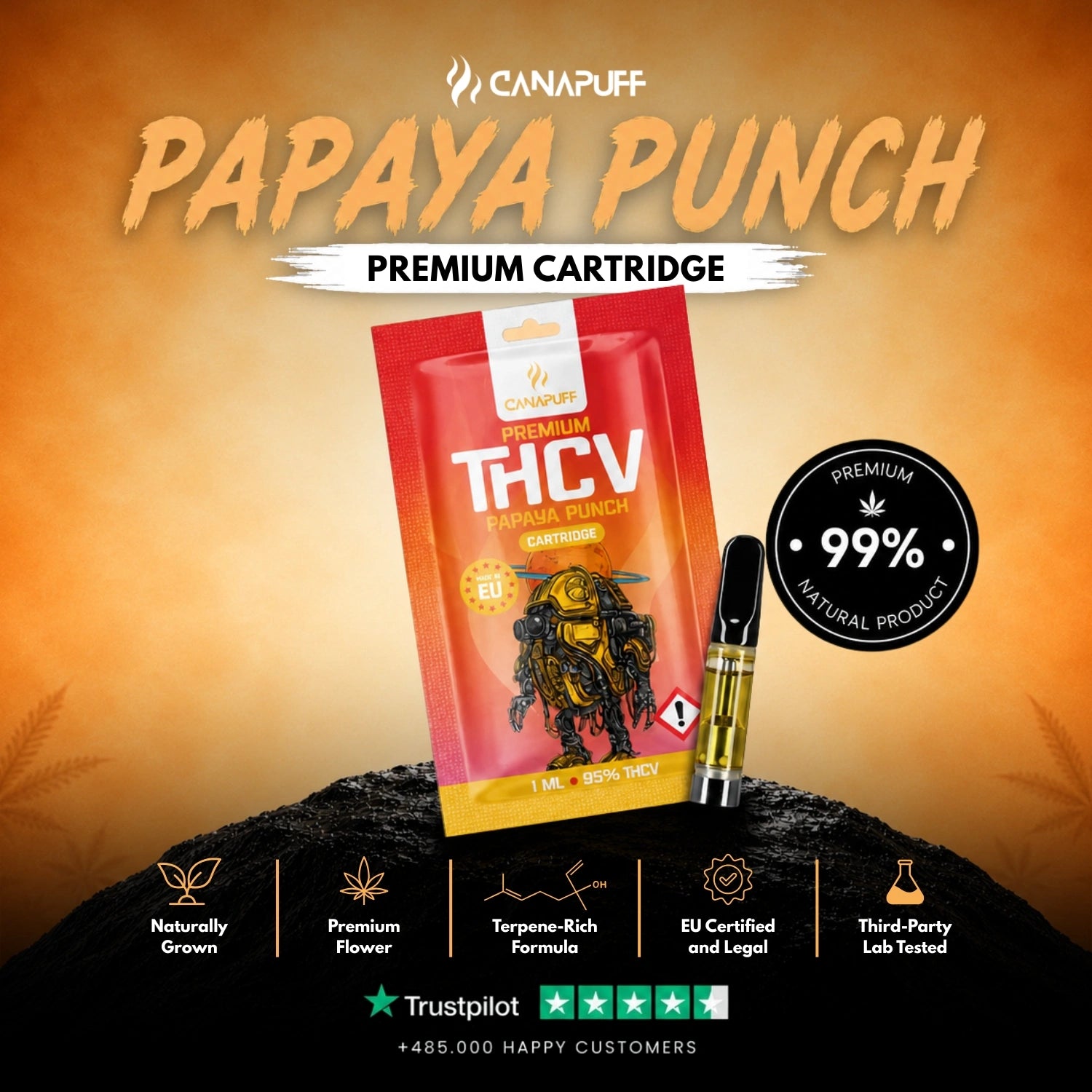 THCv Kartusche Papaya Punch 95%