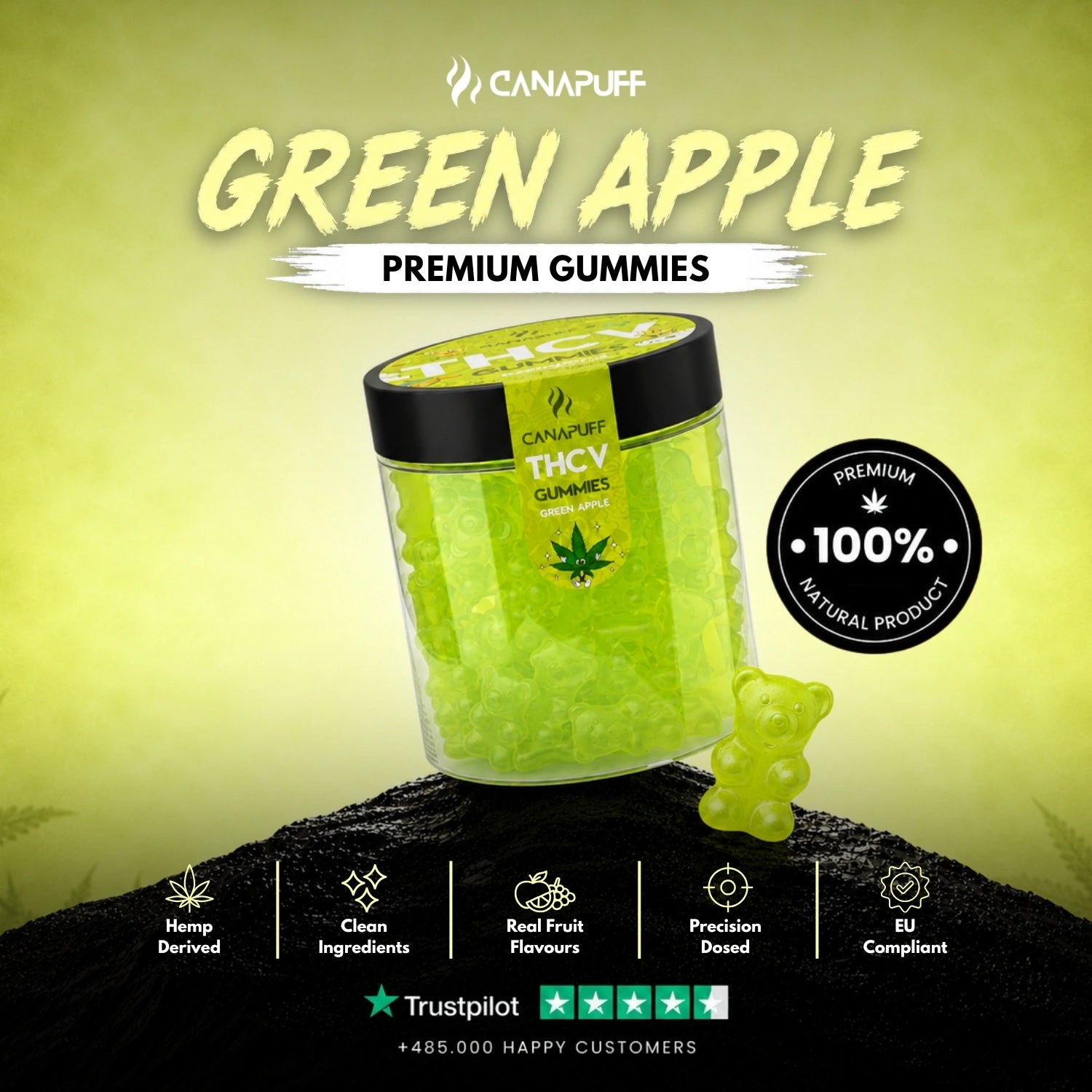 THCv Gummibärchen Grüner Apfel
