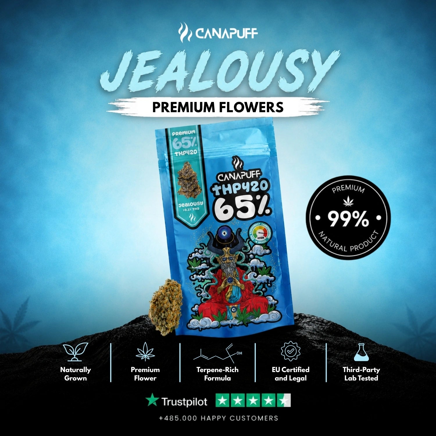 THP420 Blüten Jealousy 65%