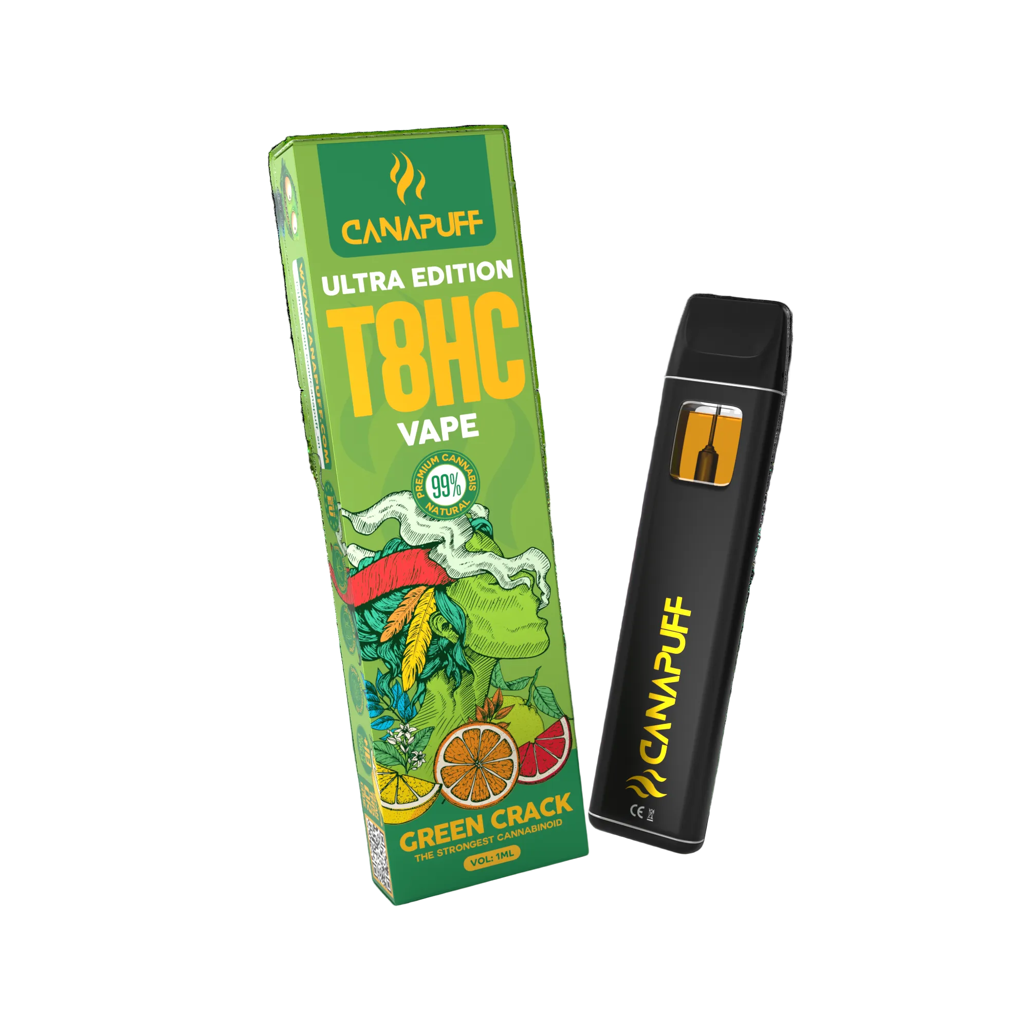 T8HC Vape Green Crack Ultra Edition 99% 1ml