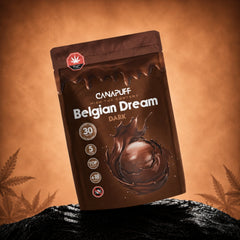 Canapuff Delta 9 Chocolate Bitter, praliny z gorzkiej czekolady z Delta-9 THC z konopi, 30 mg