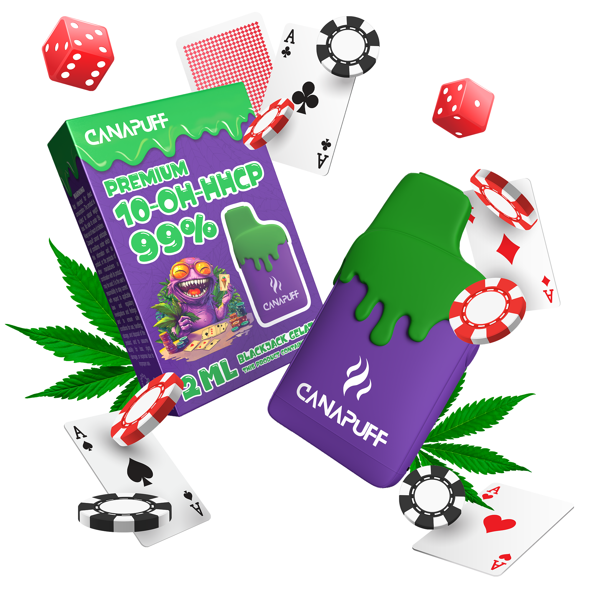 Blackjack Gelato 99% 10-OH-HHCP - Canapuff - Vape - 2ml-Canapuff