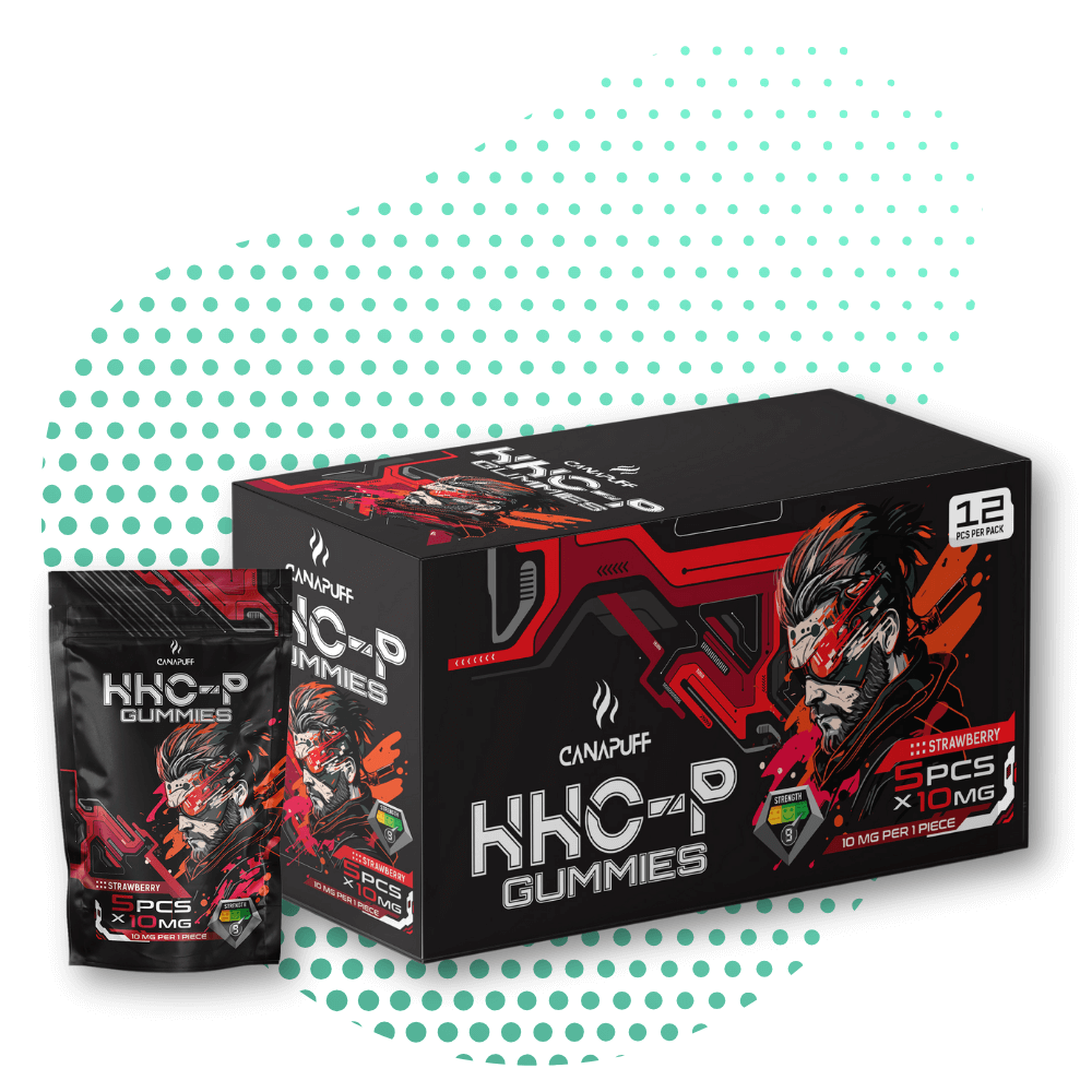 Canapuff HHCP Gummibärchen Verpackung Erdbeere