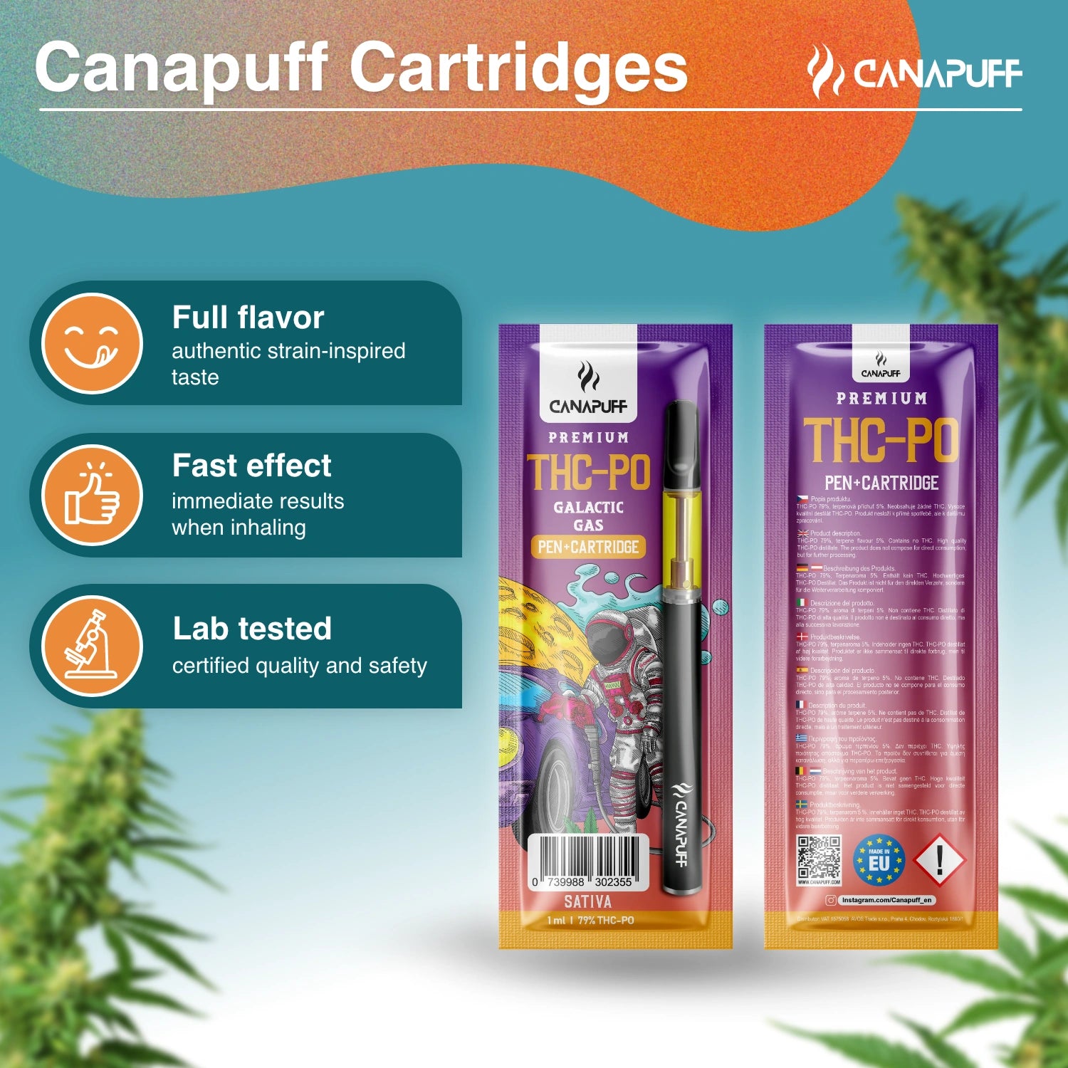 Canapuff - Galactic Gas - THC-PO 79% - Pen+Kartusche