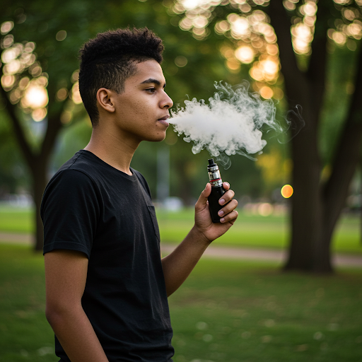 Person, die Vessel Vaporizer raucht