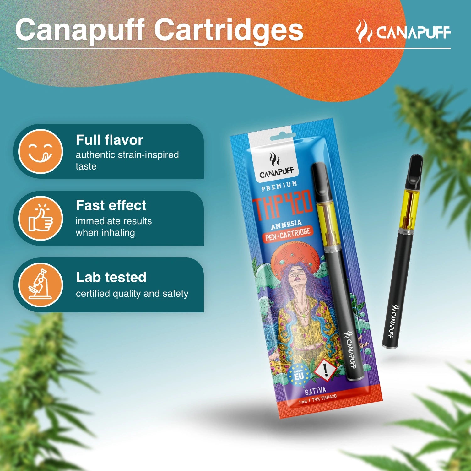Canapuff - Amnesia - THP420 79% - Pen+Kartusche
