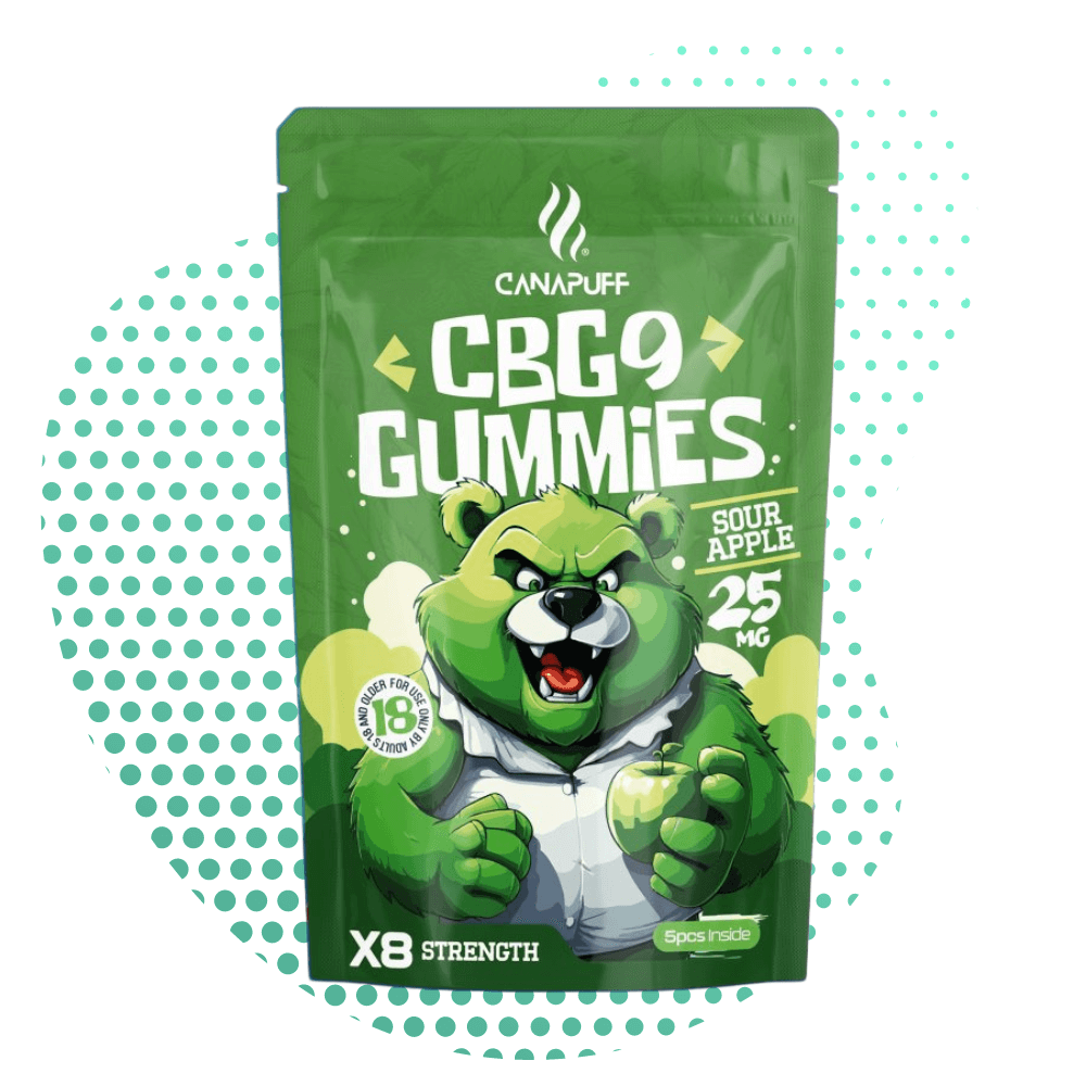 Canapuff - CBG9 Gummibärchen - Sour Apple Canapuff