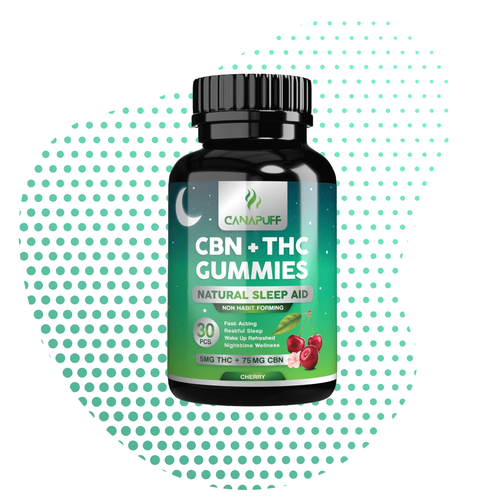 CBN+THC Gummibärchen - Cherry-Canapuff