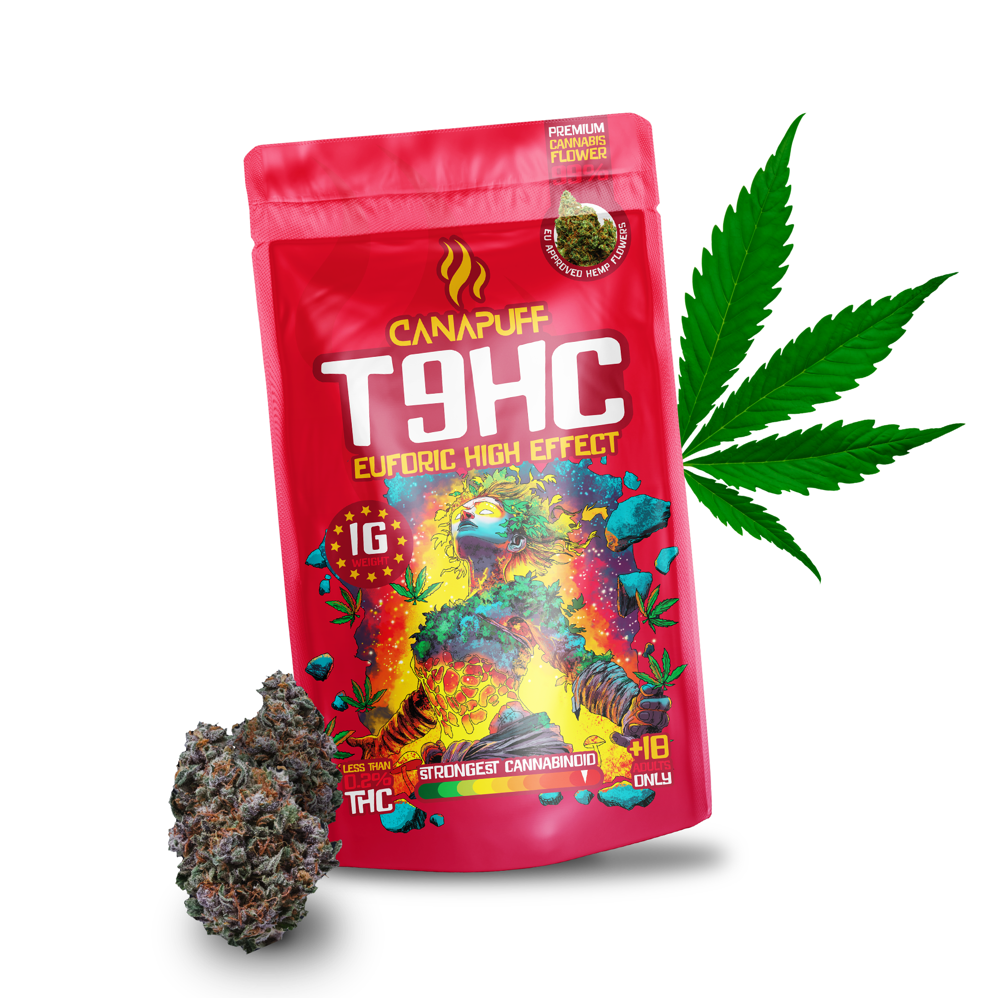 Canapuff - Euforic 99% - T9HC Blüten-Canapuff
