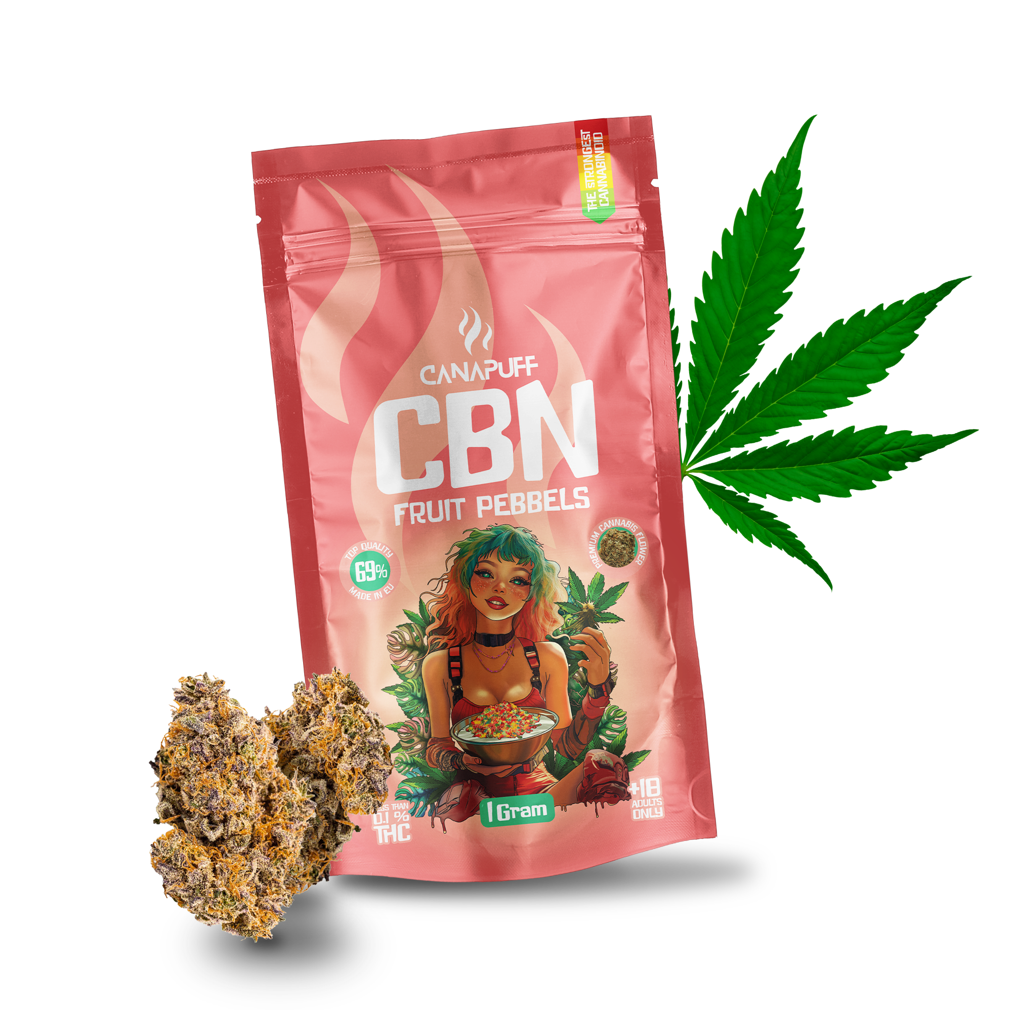 Canapuff - Fruit Pebbels 69% - CBN Blüten
