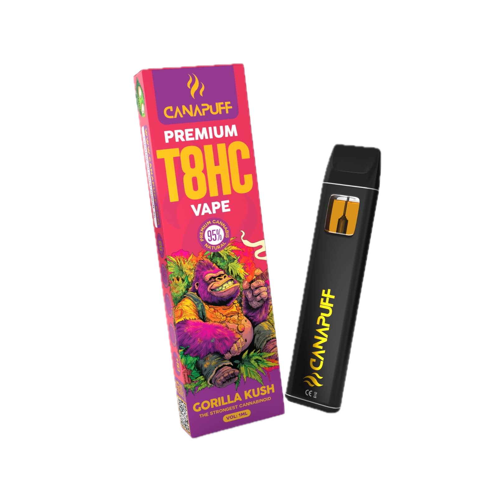 Gorilla Kush 95% T8HC Vape 1ml Alle Details | Canapuff Gorilla Kush 95% T8HC Vape 1ml Alle Details | Canapuff