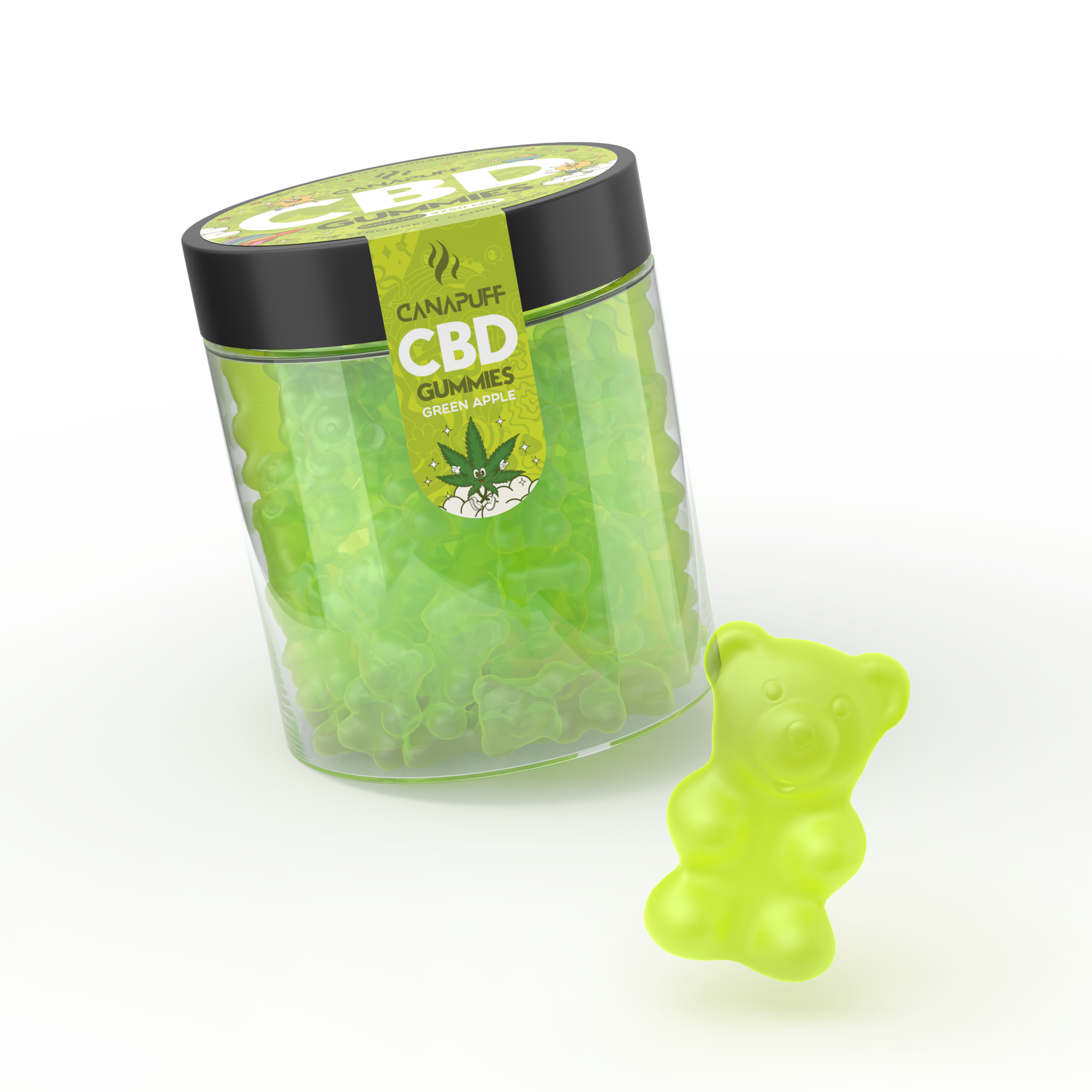 Canapuff - CBD Gummibärchen - Grüner Apfel